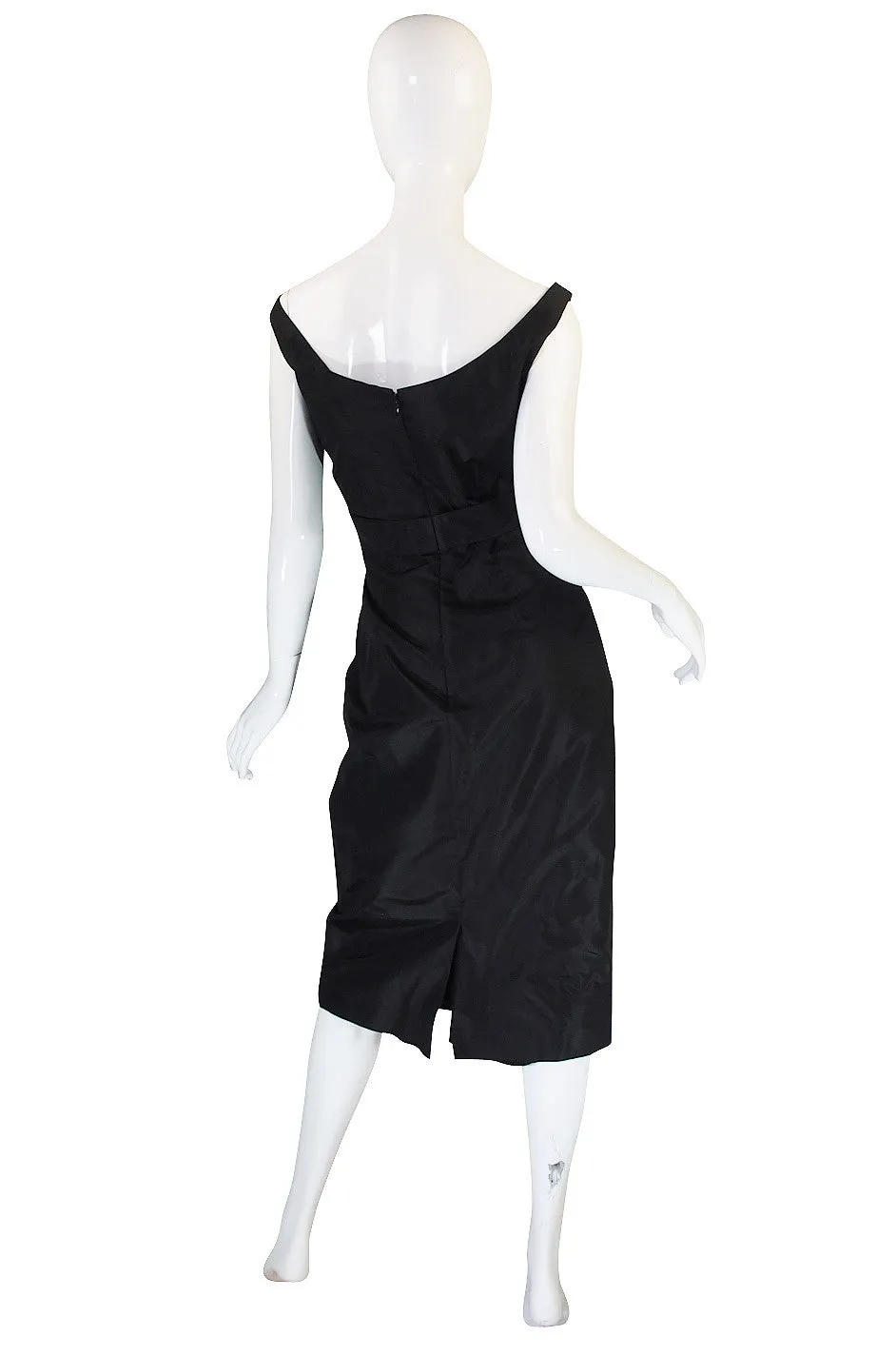 c2009 Black Silk Alexander McQueen Plunge Dress