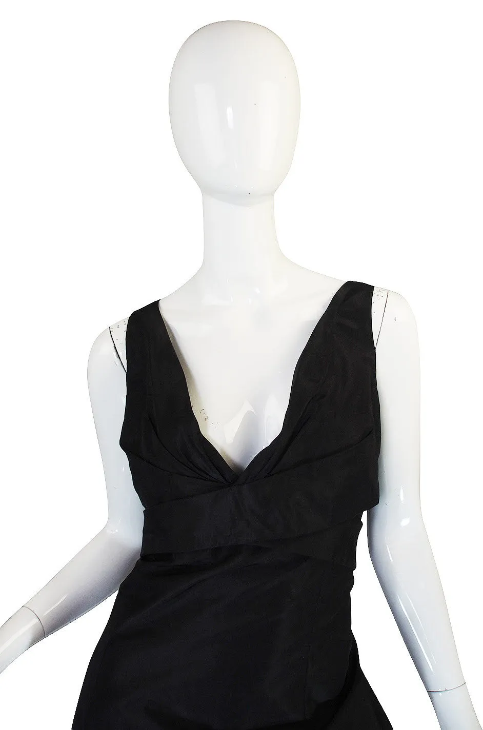 c2009 Black Silk Alexander McQueen Plunge Dress
