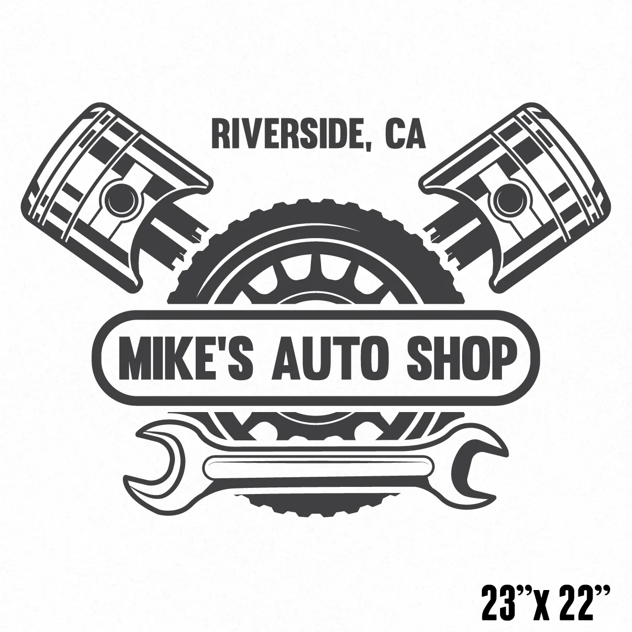 Car Service, Auto Repair, Mechanic Company Name Truck Decal, 2 Pack