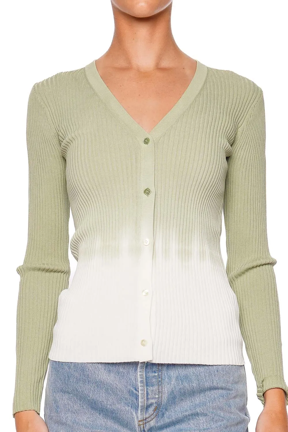 Cargo Jade Tie Dye Ribbed Sweater