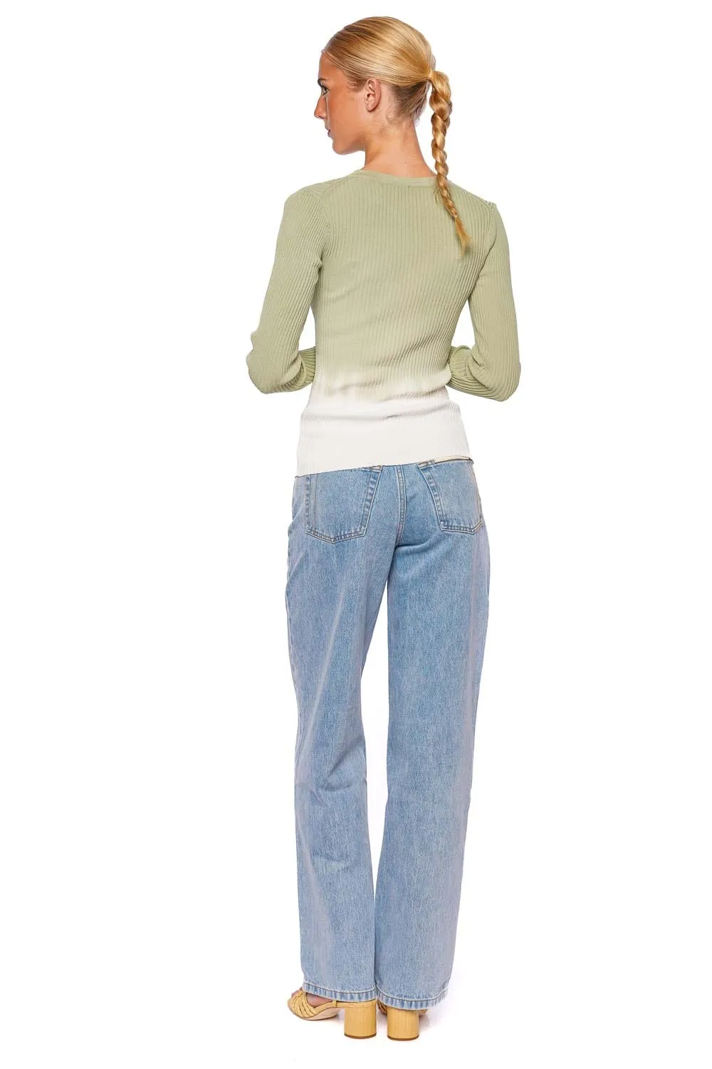 Cargo Jade Tie Dye Ribbed Sweater