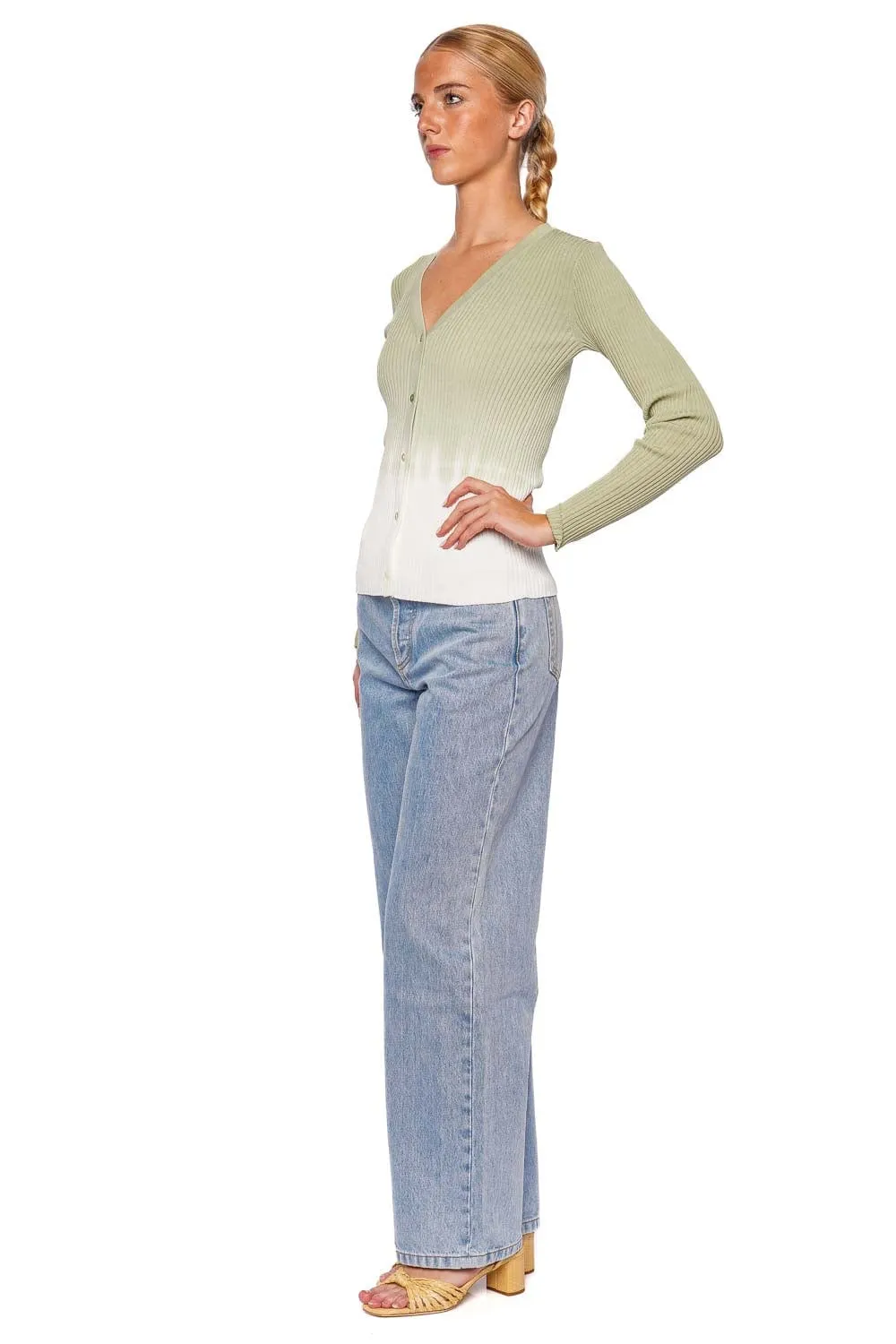 Cargo Jade Tie Dye Ribbed Sweater