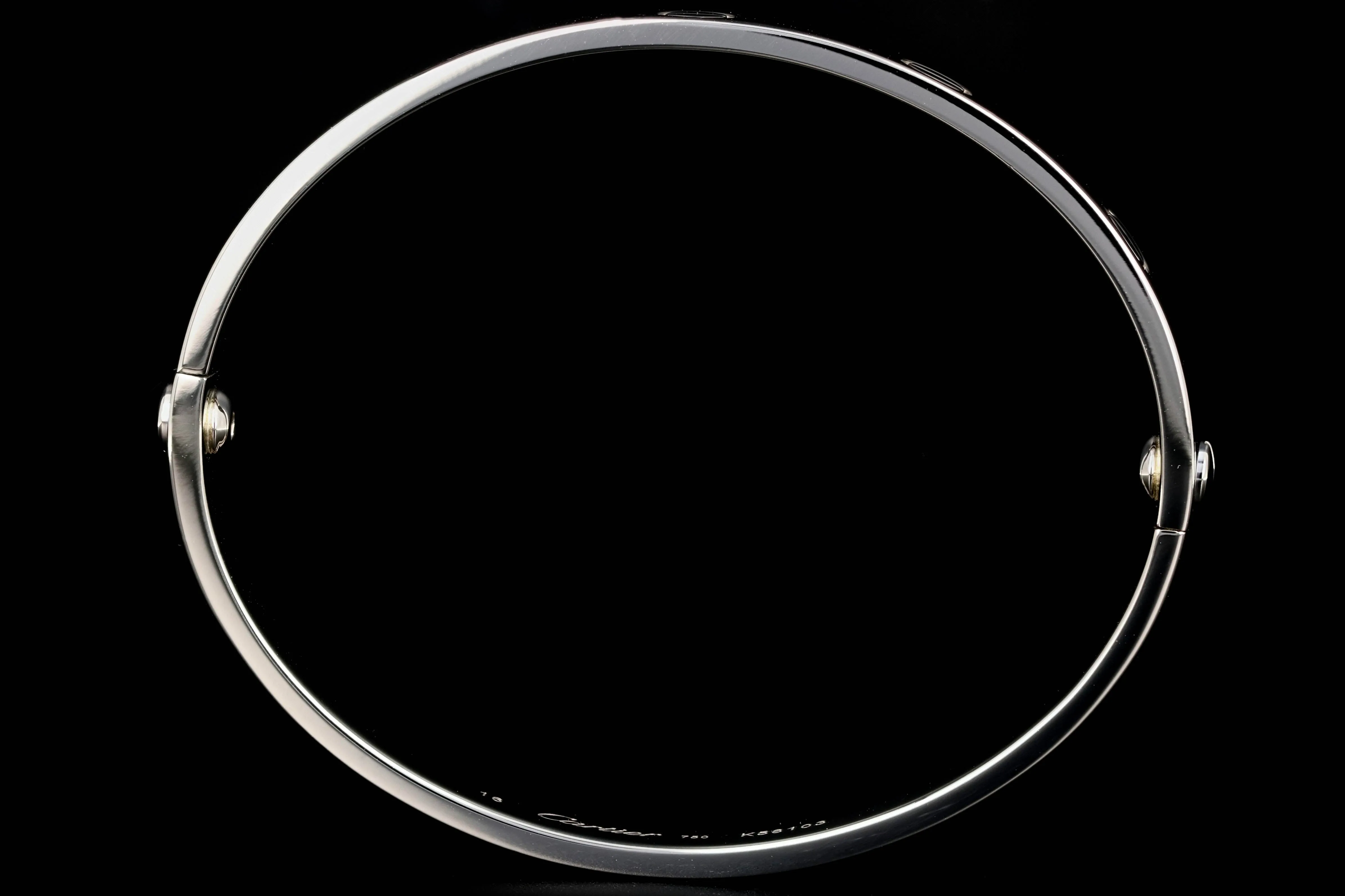 Cartier 18K White Gold Love Bracelet Size 16
