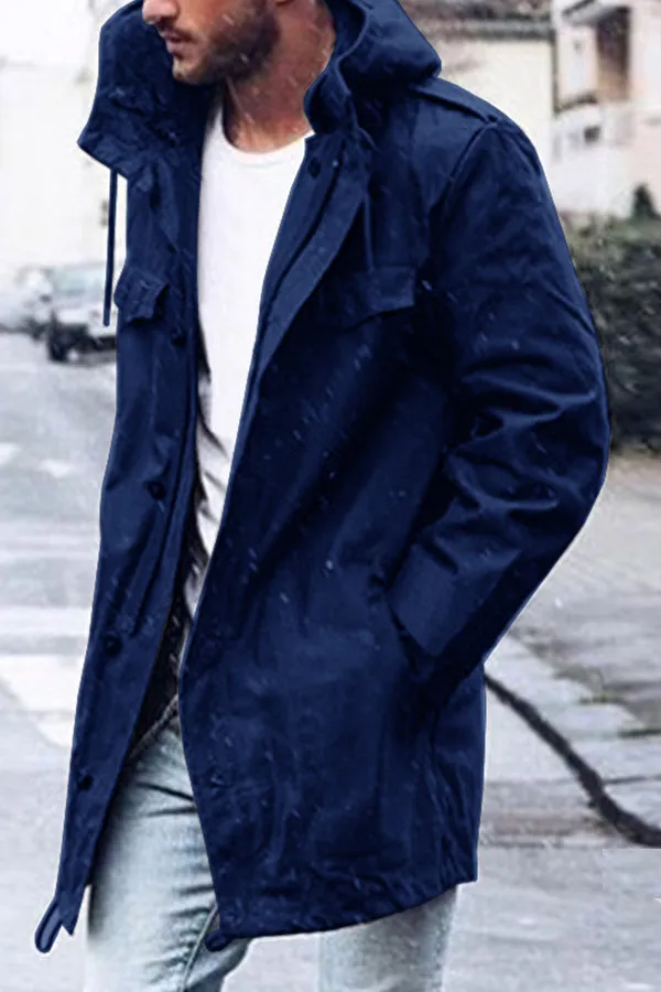 Casual slim hooded jacket and windbreaker