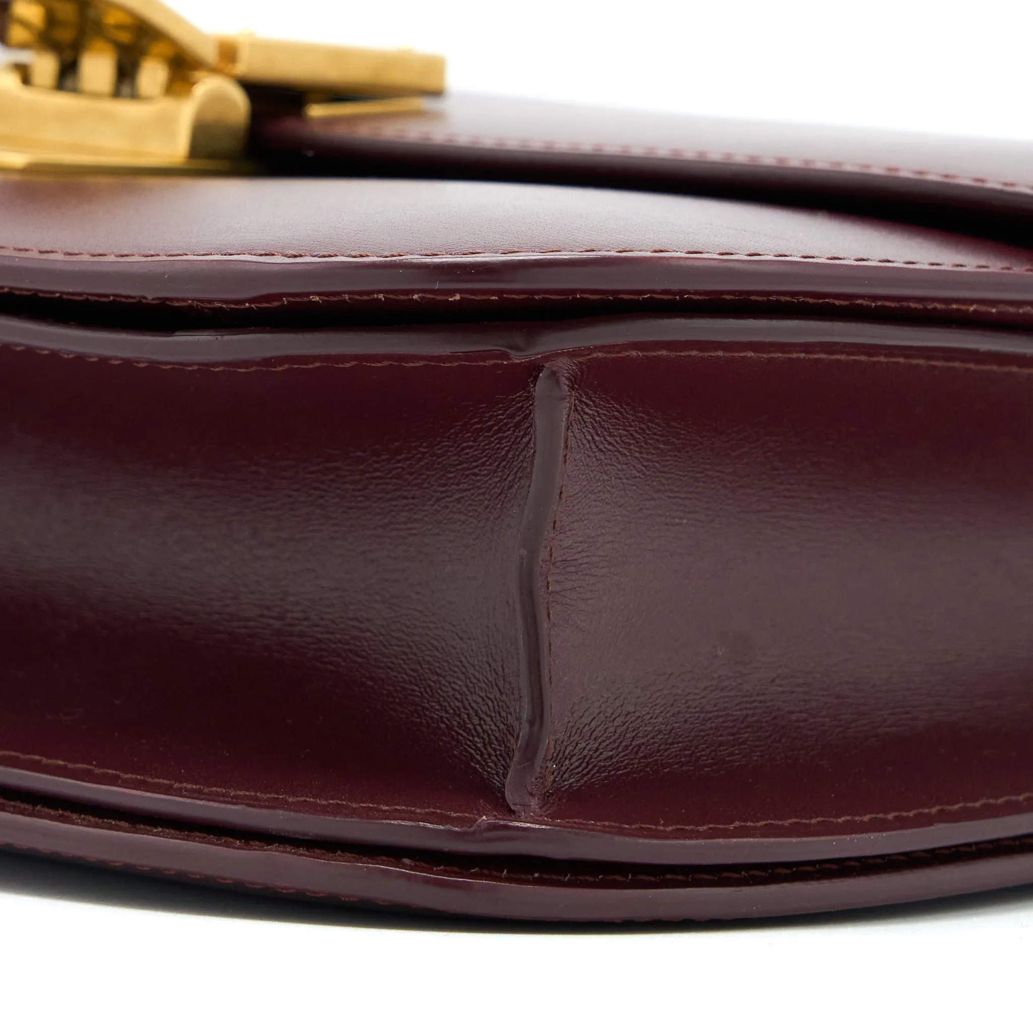 Celine Classic Medium Box Calfskin Burgundy GHW
