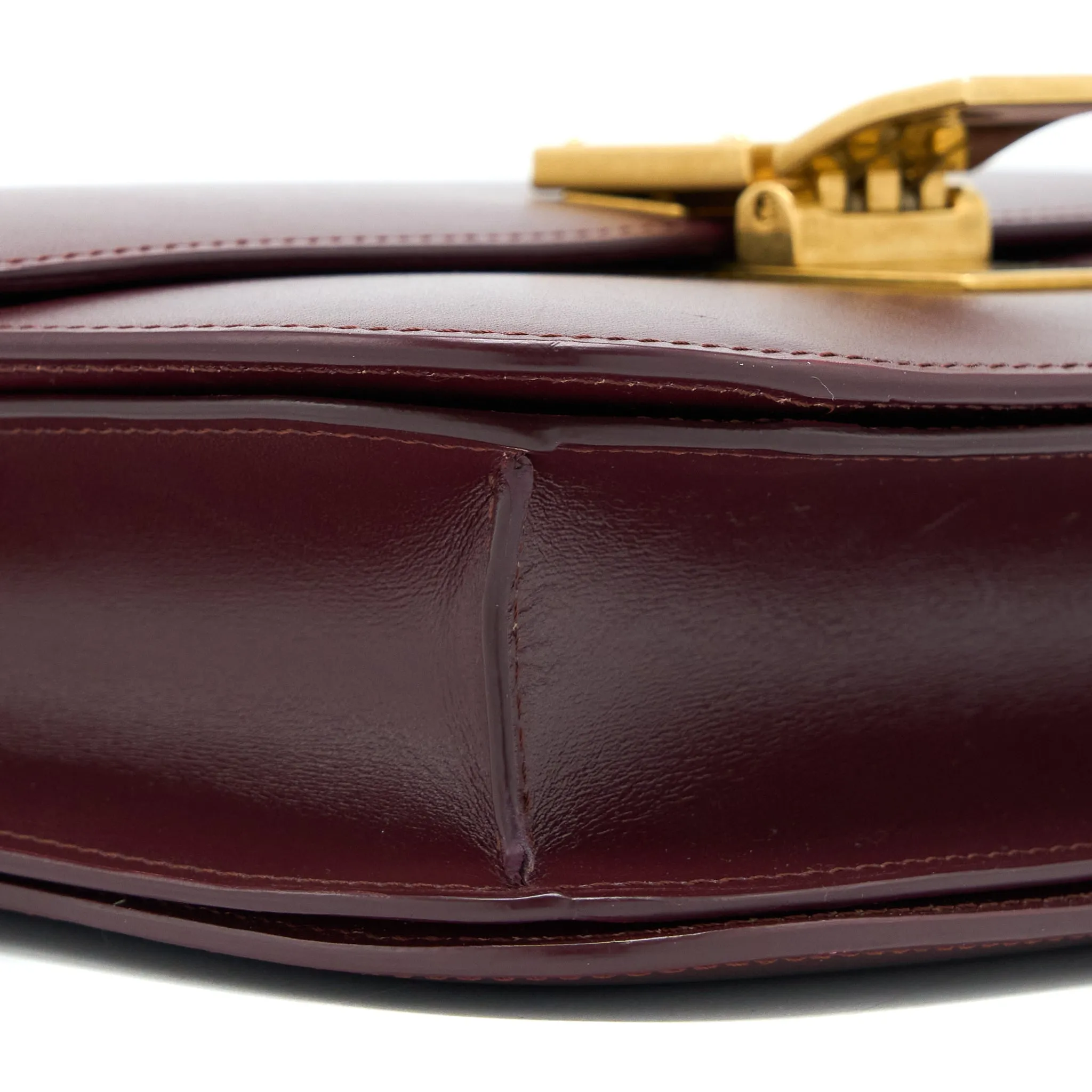 Celine Classic Medium Box Calfskin Burgundy GHW