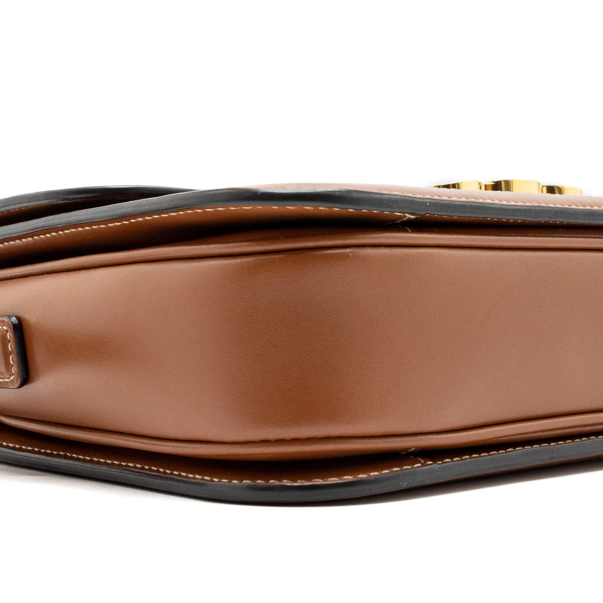 Celine Classic triomphe bag canvas / calfskin tan GHW
