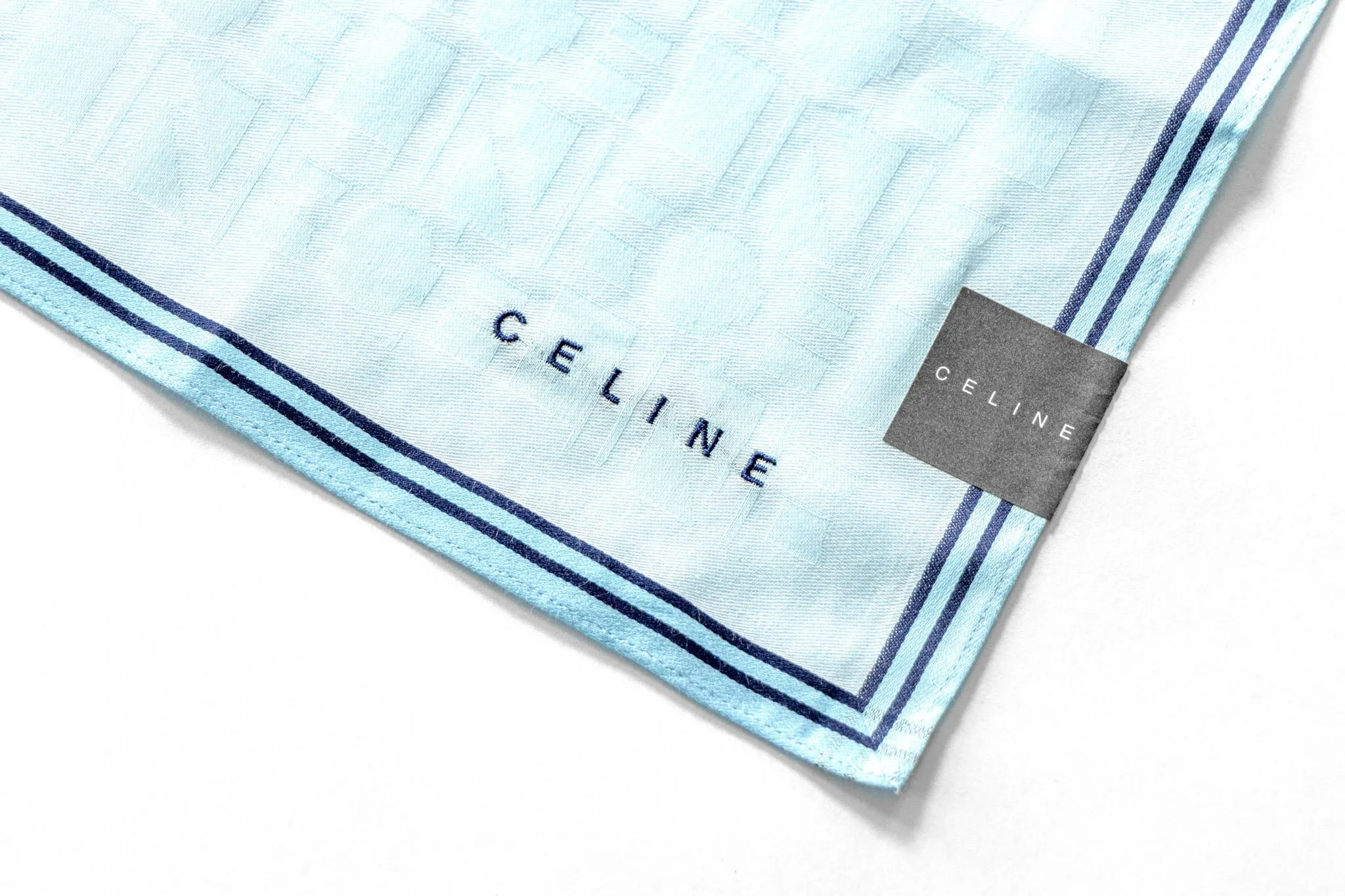 Celine Cotton Square Bandana Scarf "New" Old Stock