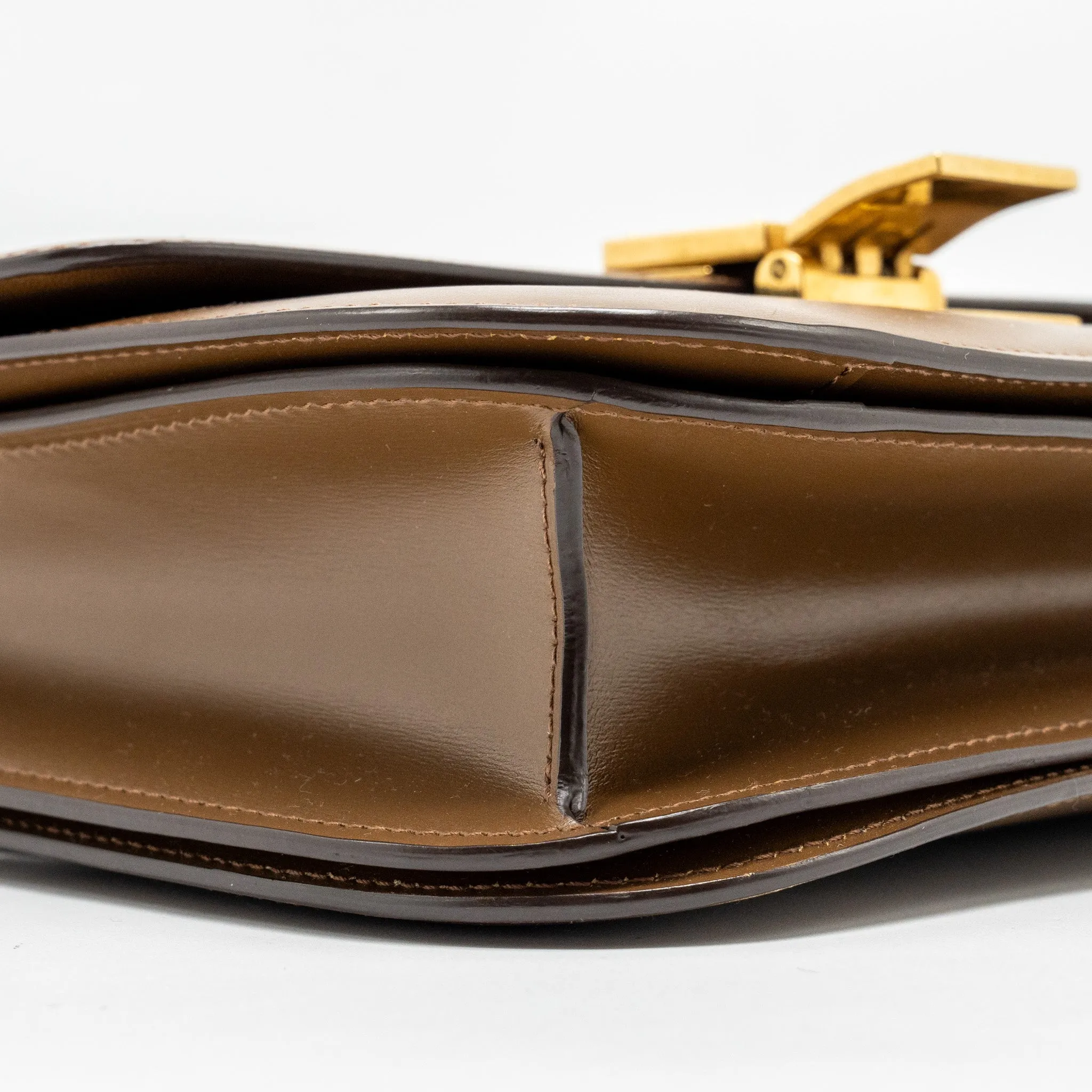 Celine Medium Classic Box Bag Calfskin Brown GHW