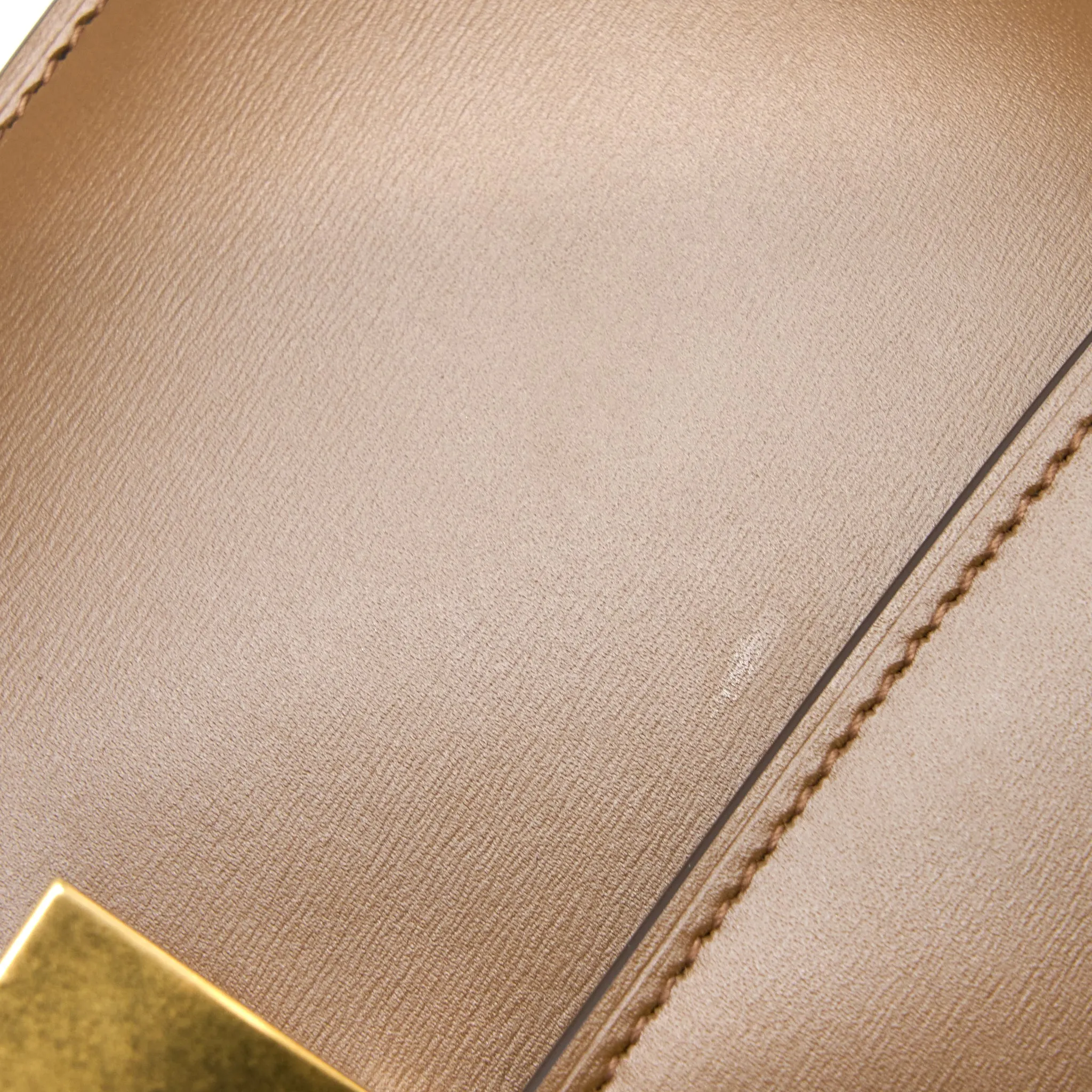 Celine Medium Classic Box Bag Calfskin Caramel Brushed GHW