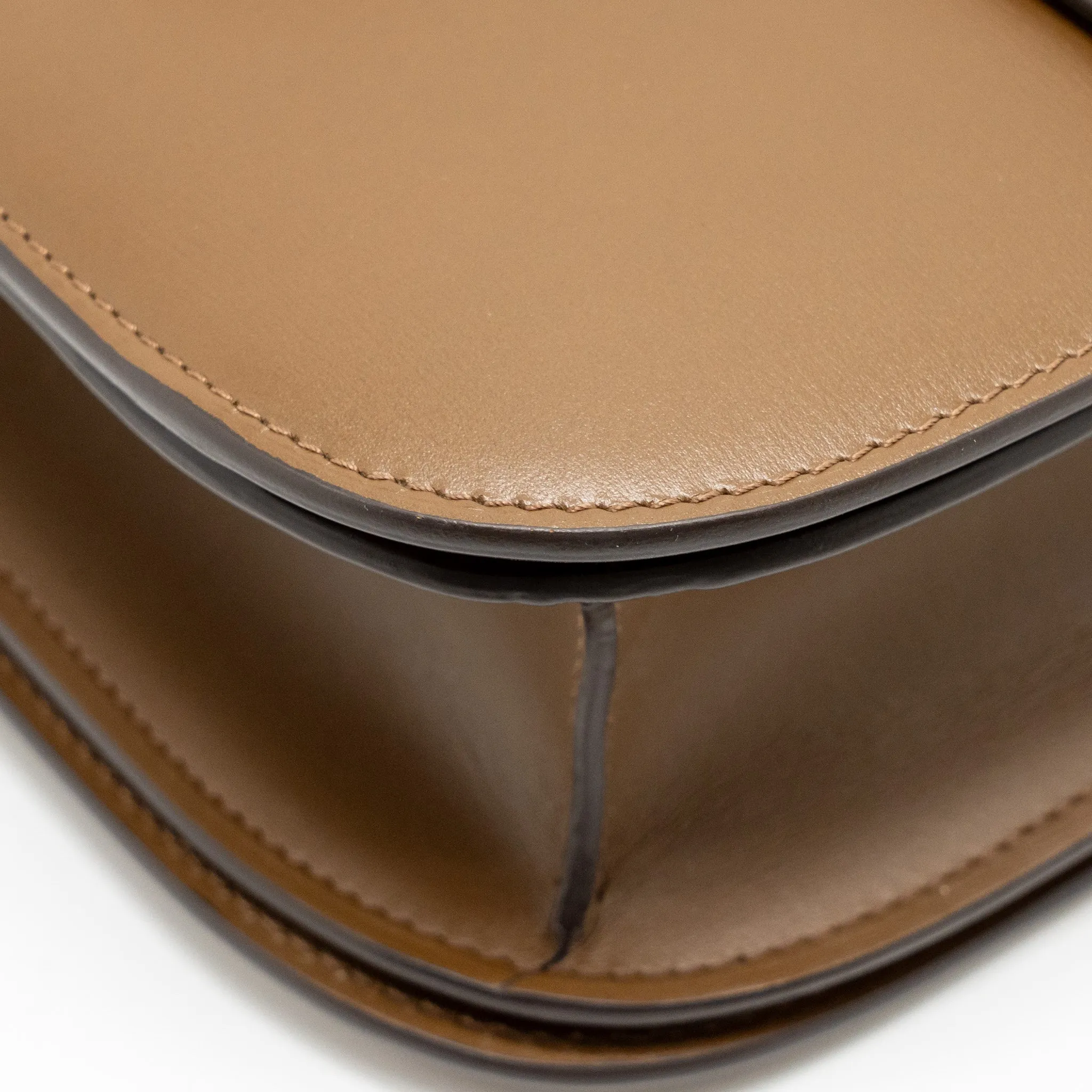 CELINE Medium Classic Box Bag Calfskin Caramel GHW