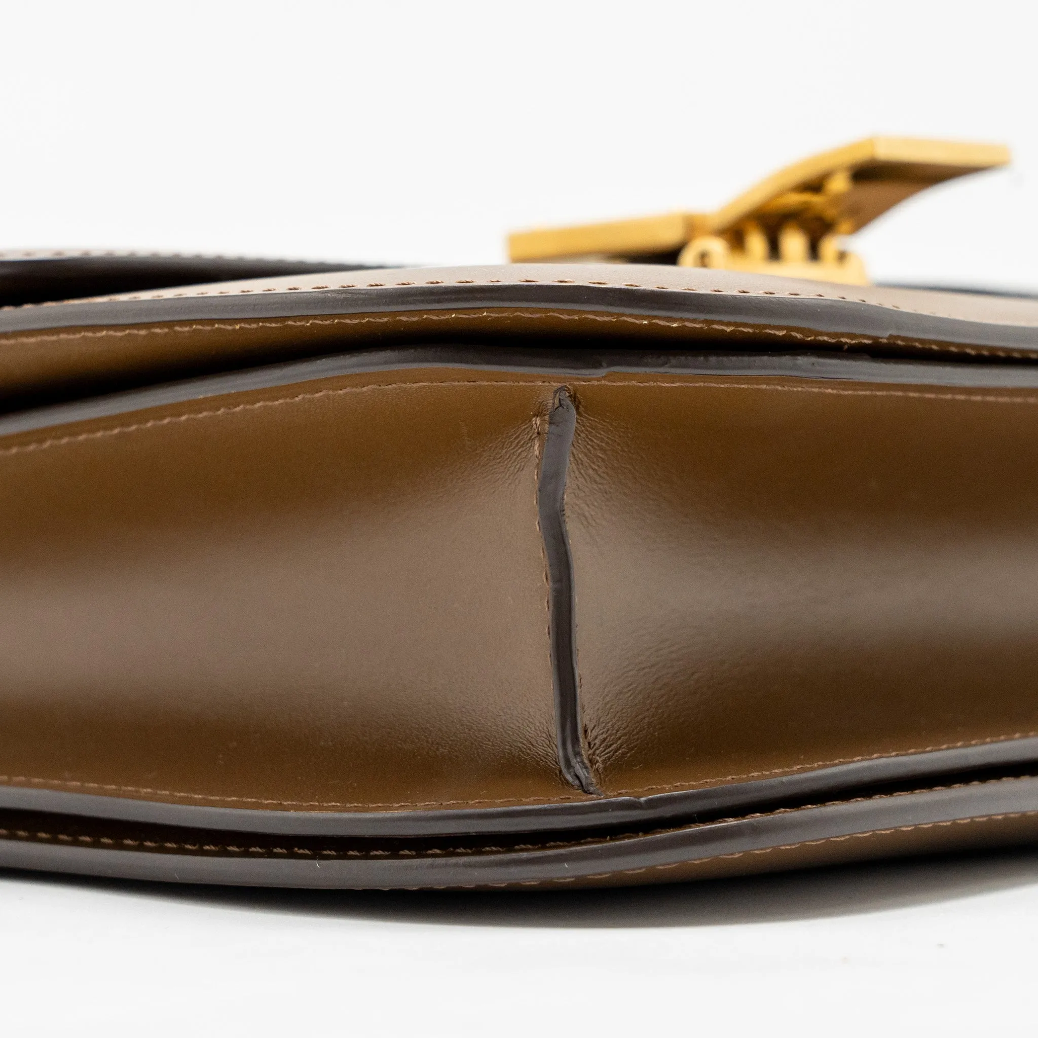CELINE Medium Classic Box Bag Calfskin Caramel GHW