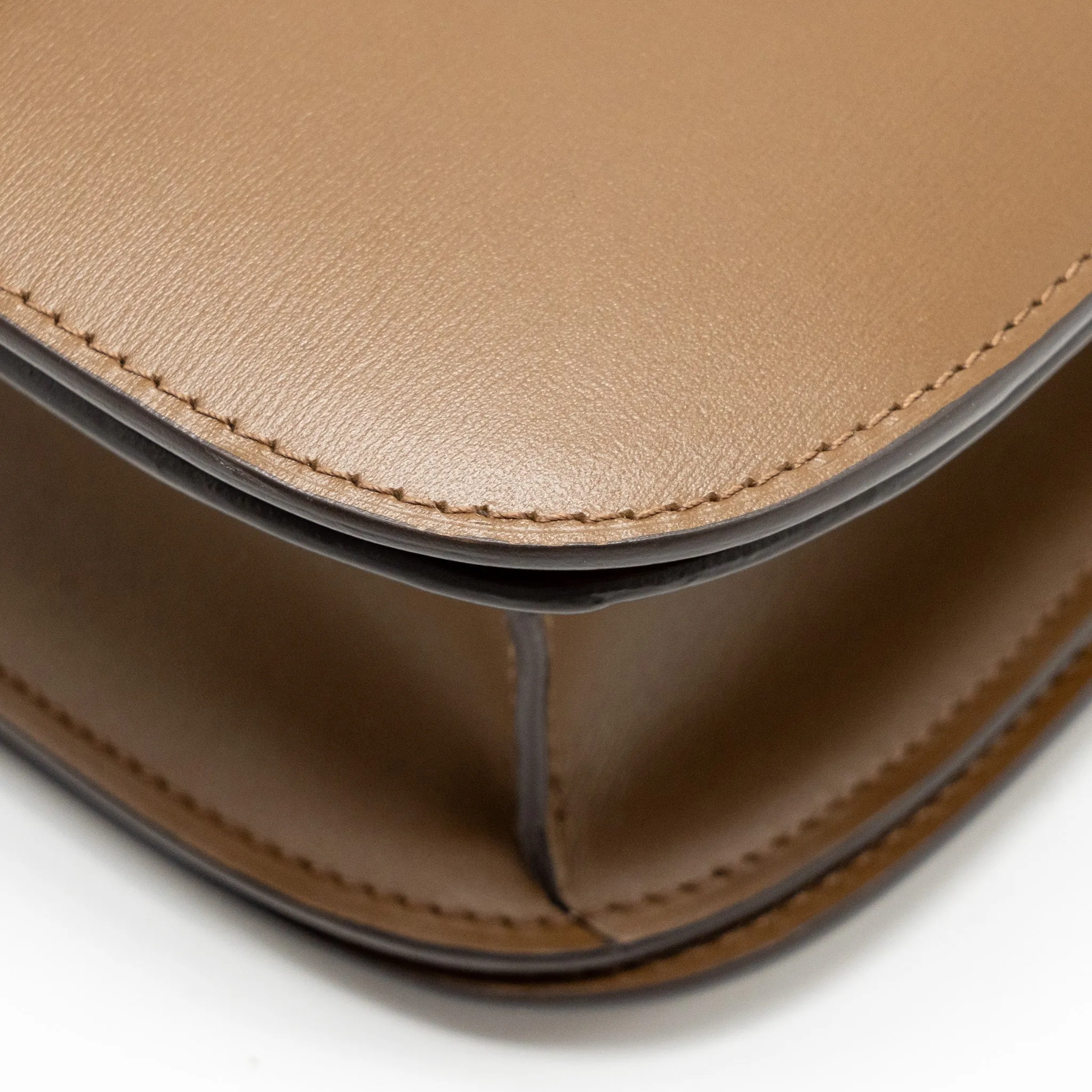 CELINE Medium Classic Box Bag Calfskin Caramel GHW