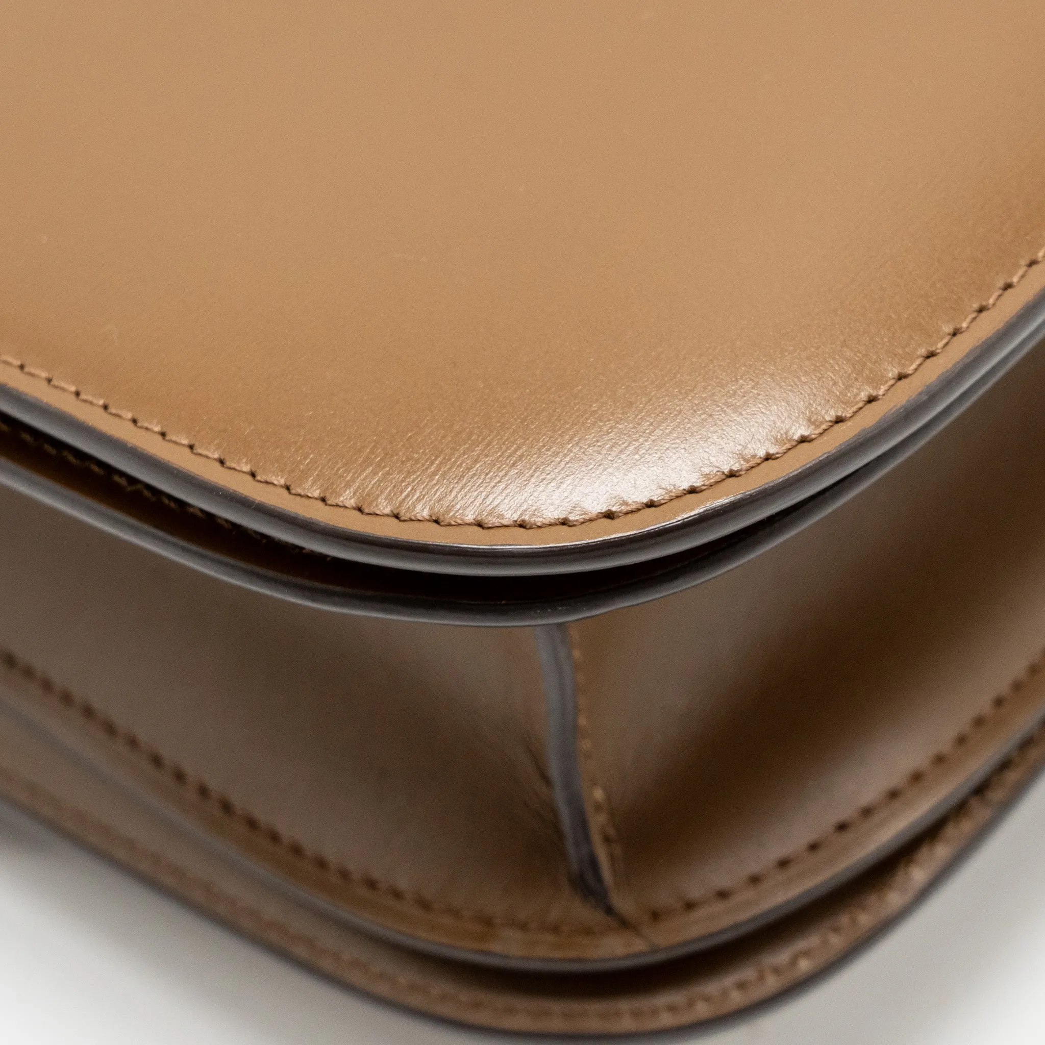 CELINE Medium Classic Box Bag Calfskin Caramel GHW