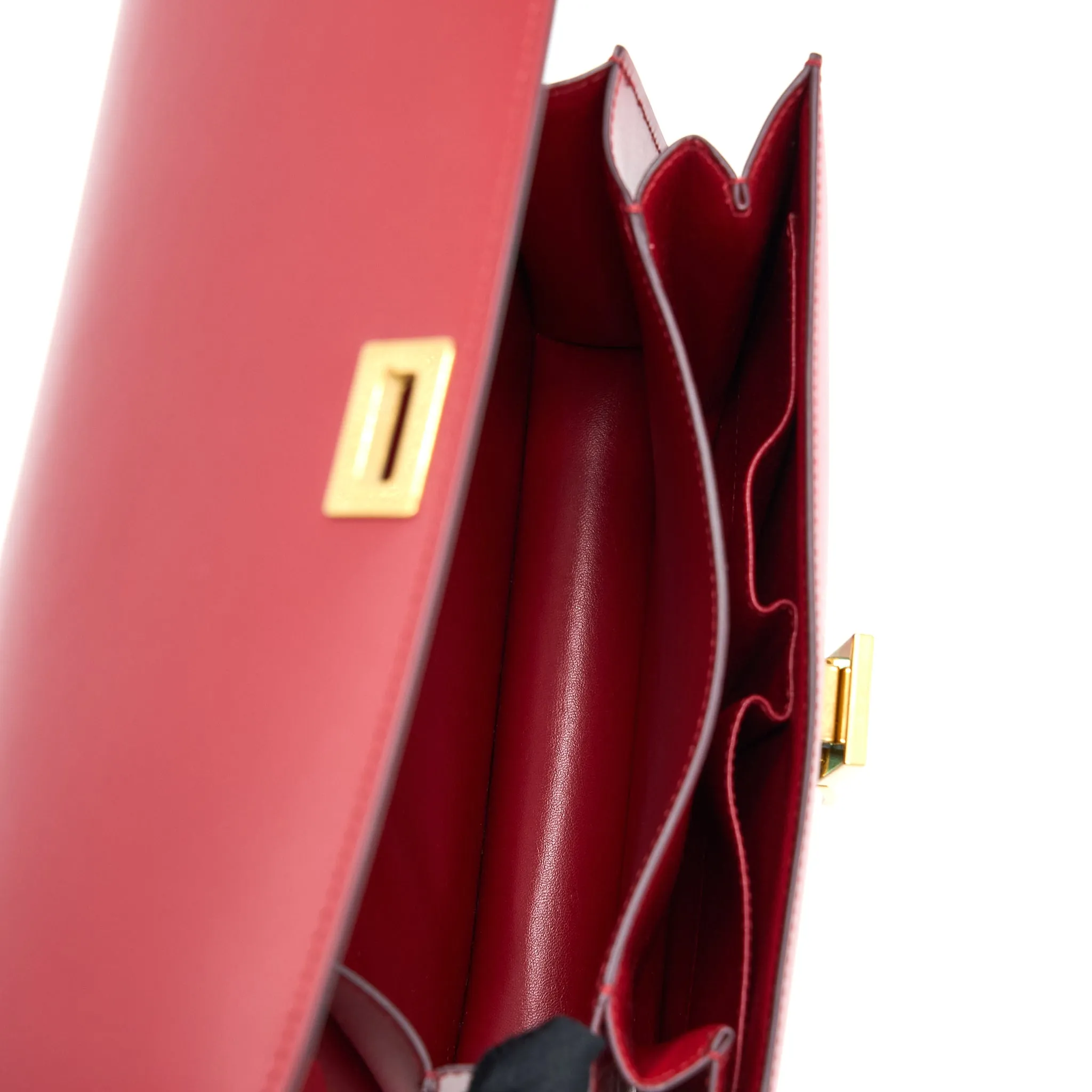 Celine Medium Classic Box Bag Calfskin Red GHW