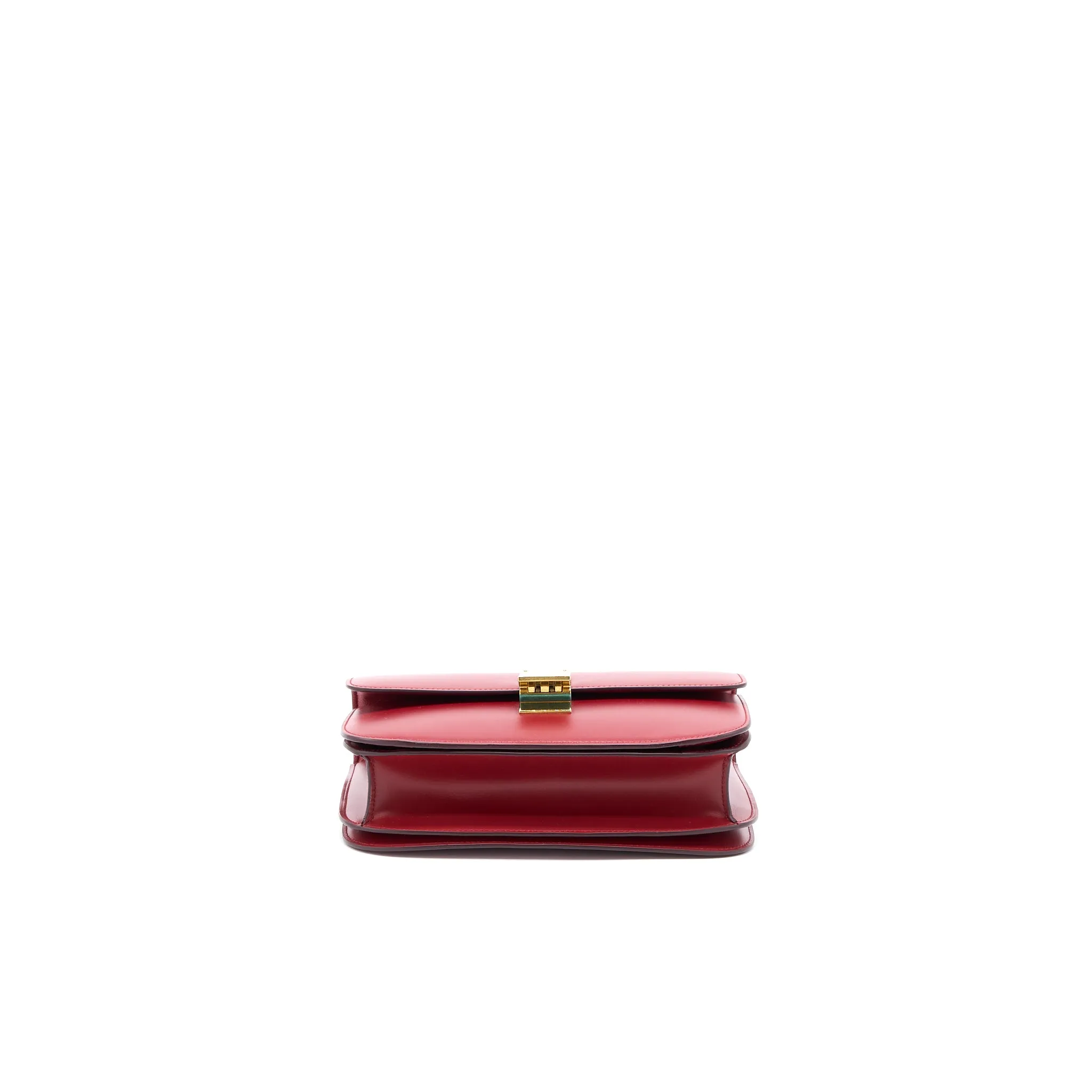 Celine Medium Classic Box Bag Calfskin Red GHW