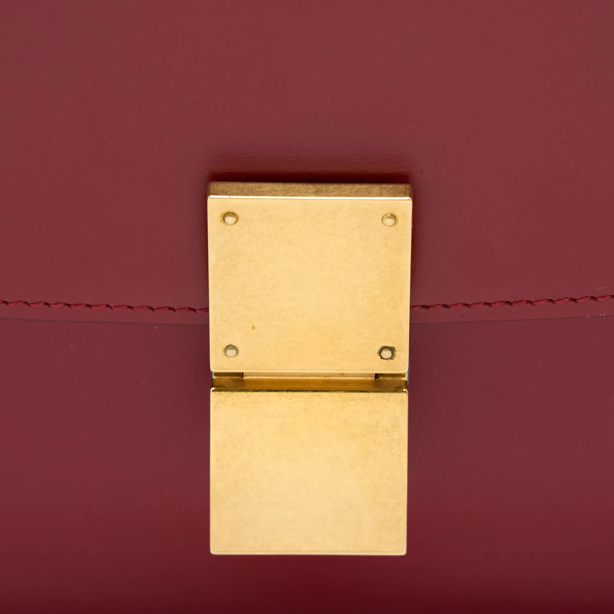 Celine Medium Classic Box Bag Calfskin Red GHW