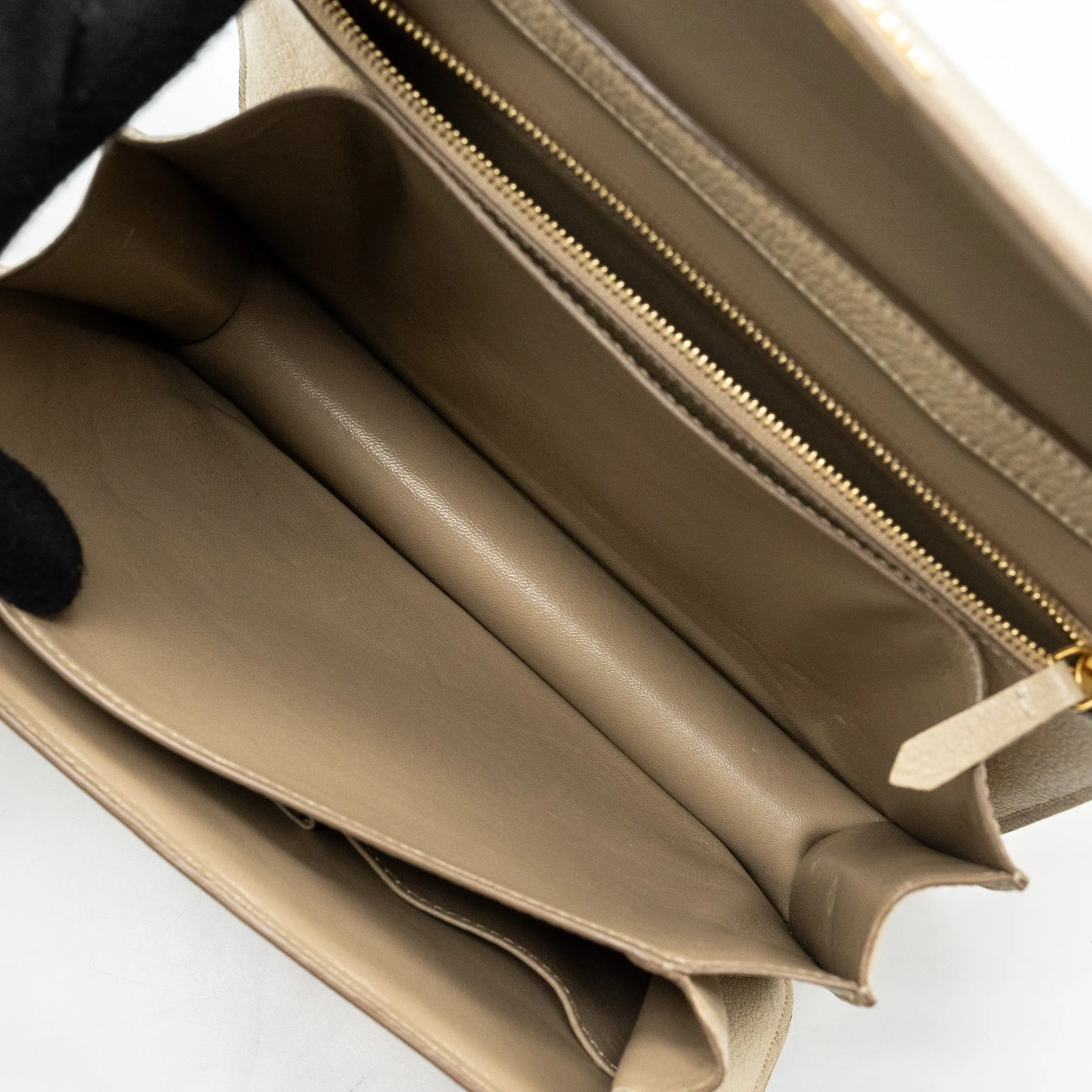 Celine medium classic box bag goatskin beige GHW