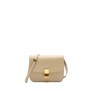 Celine medium classic box bag goatskin beige GHW