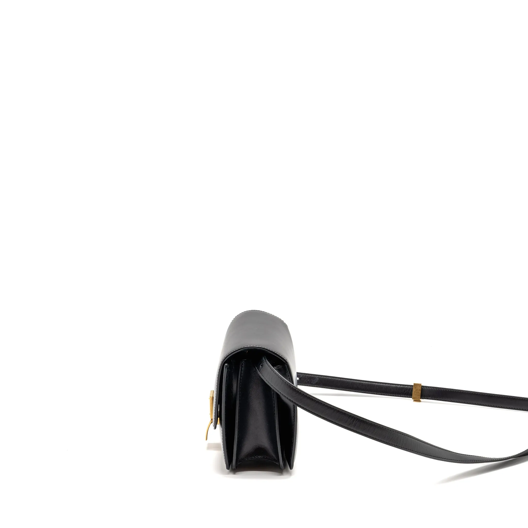 Celine Mini Classic Box Bag Calfskin Black GHW