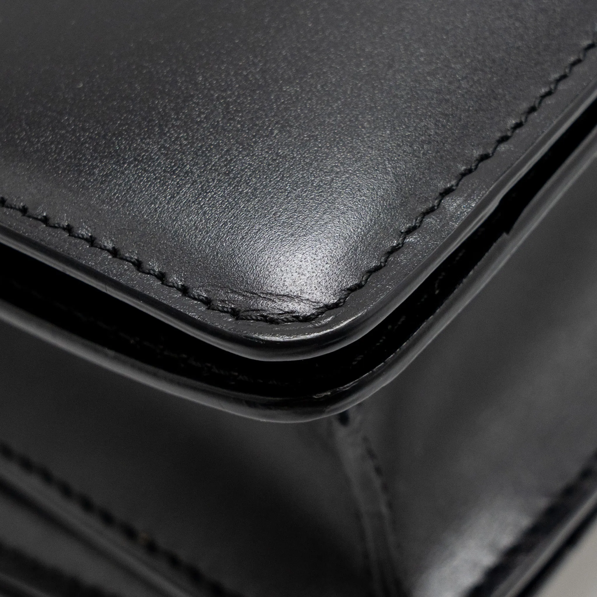 Celine Mini Classic Box Bag Calfskin Black GHW