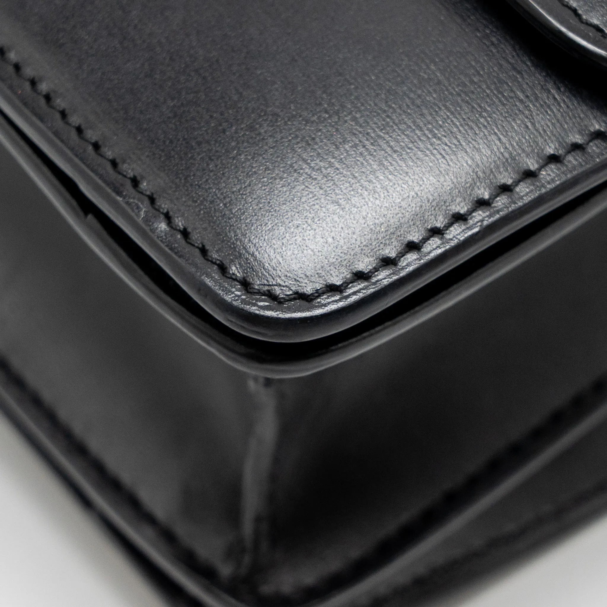 Celine Mini Classic Box Bag Calfskin Black GHW