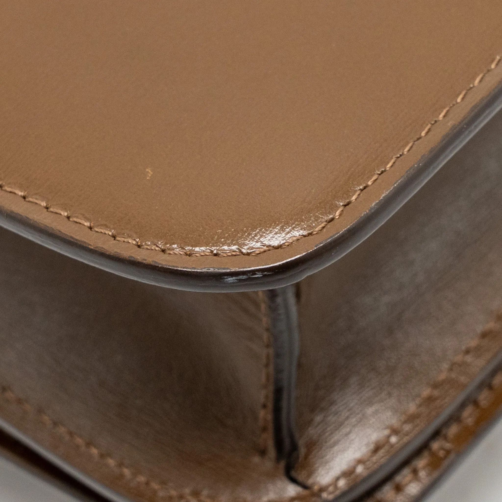 Celine Small Classic Box Bag Calfskin CAmel GHW