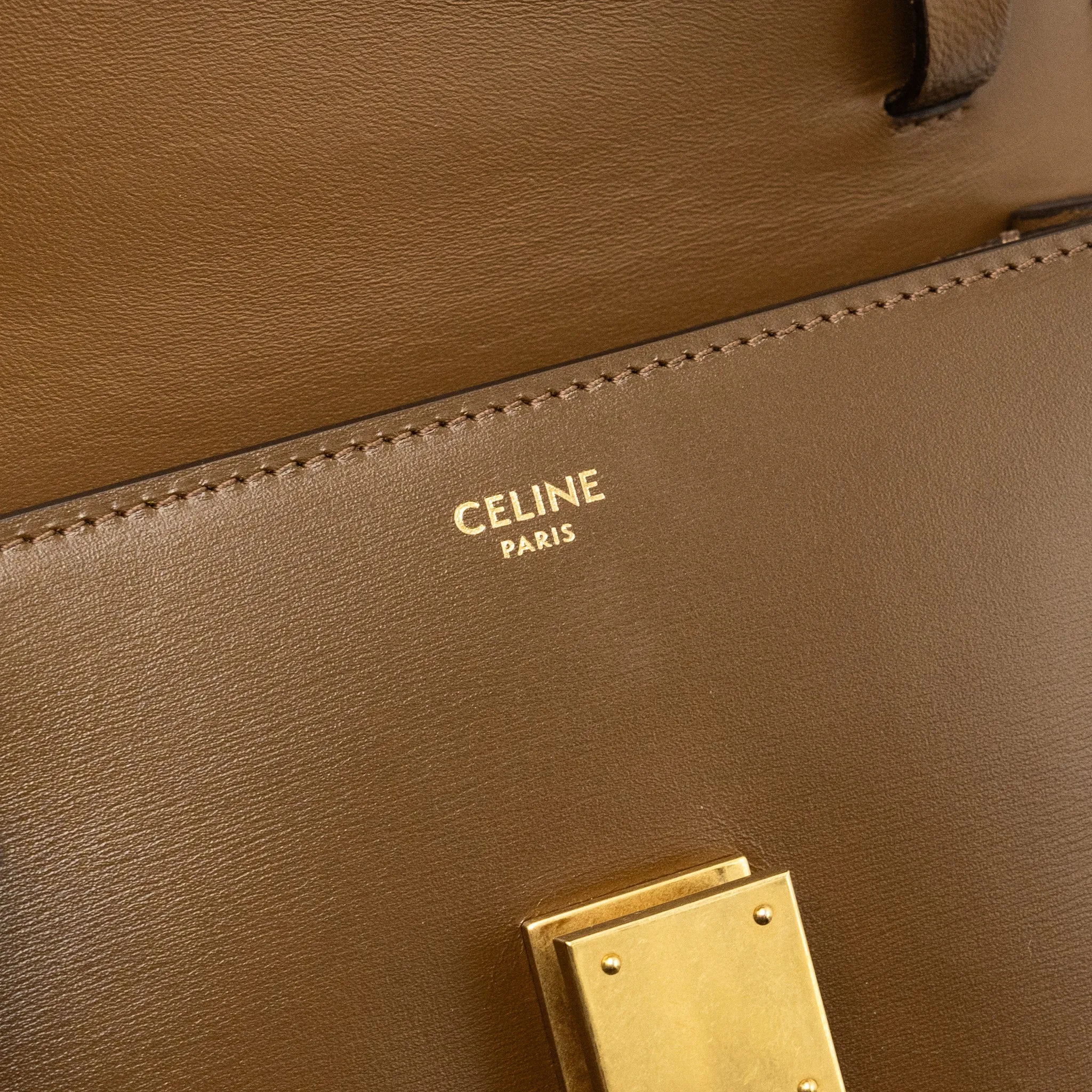 Celine Teen classic box bag calfskin brown GHW