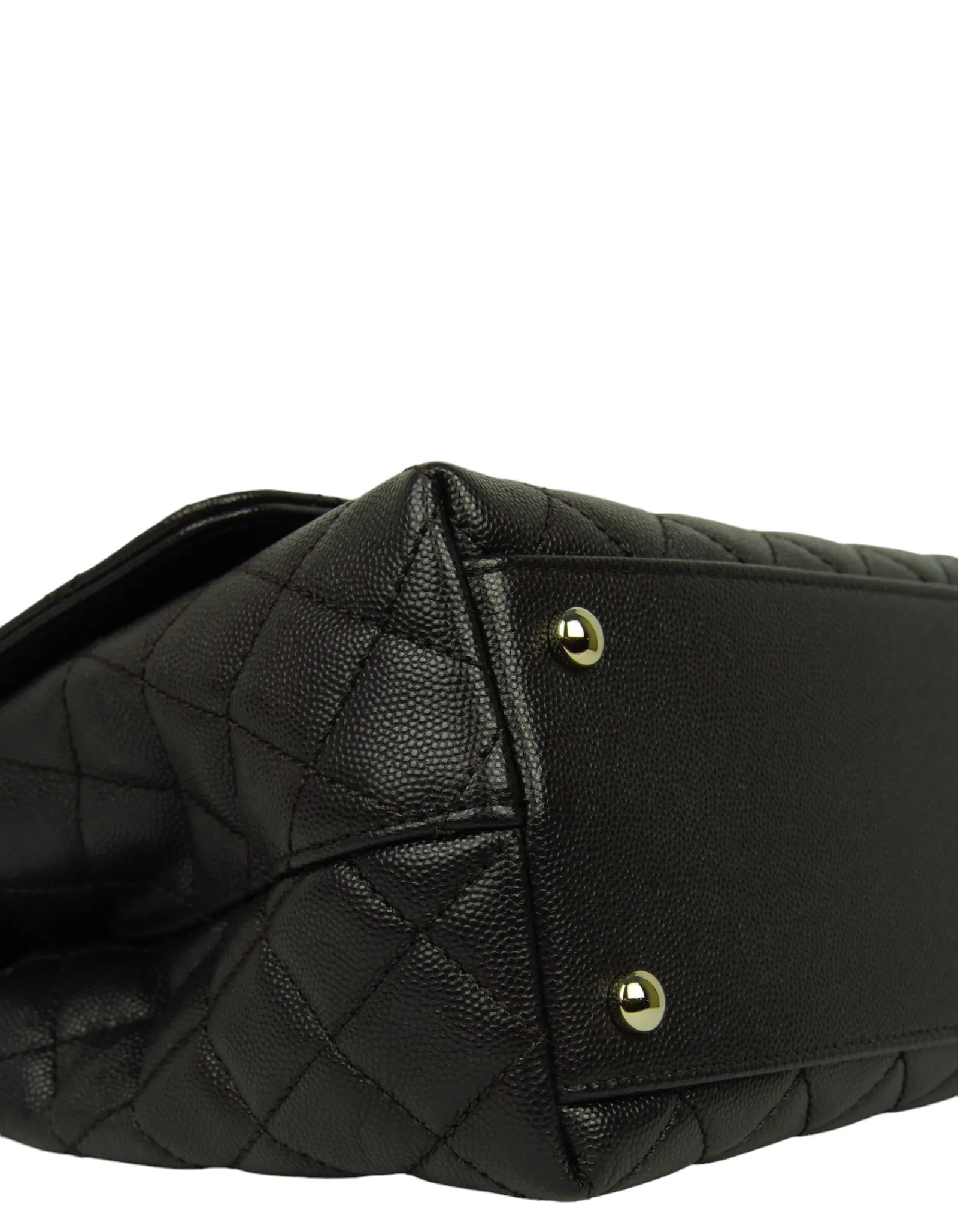 Chanel 2024 Brown Caviar Small Coco Handle Flap