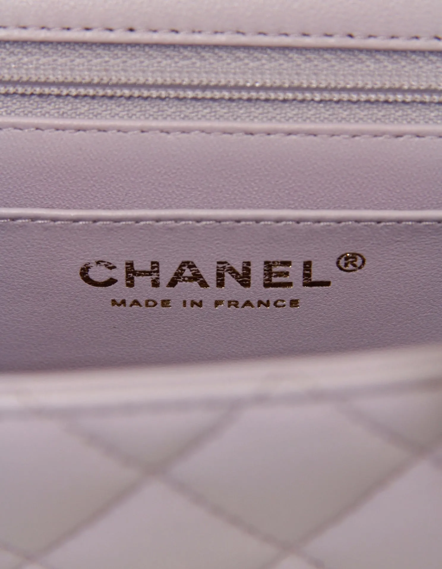 Chanel '24 Light Purple Lambskin Rectangular Mini Flap w/ Handle