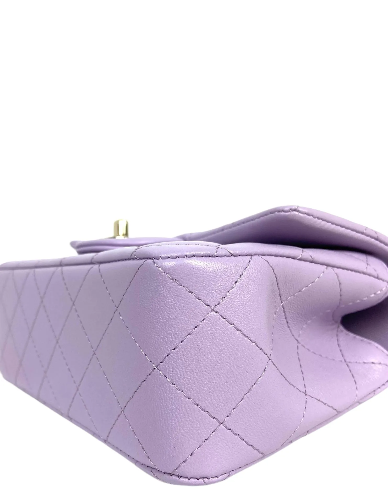 Chanel '24 Light Purple Lambskin Rectangular Mini Flap w/ Handle