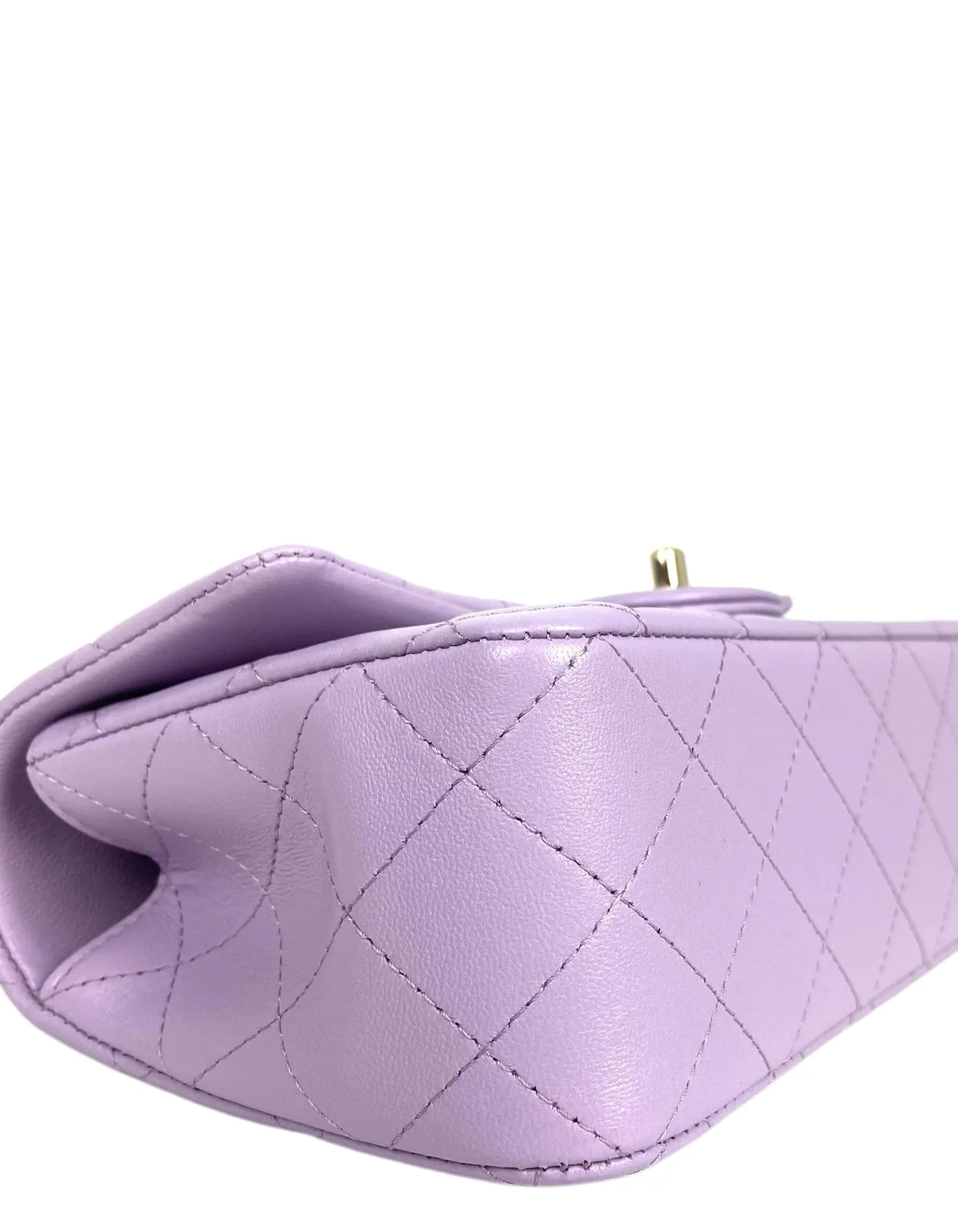 Chanel '24 Light Purple Lambskin Rectangular Mini Flap w/ Handle