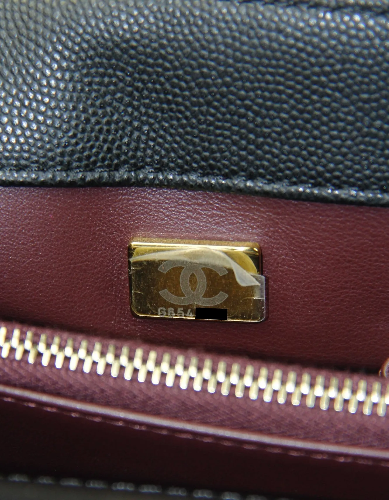 Chanel Black Caviar Small Coco Handle Bag