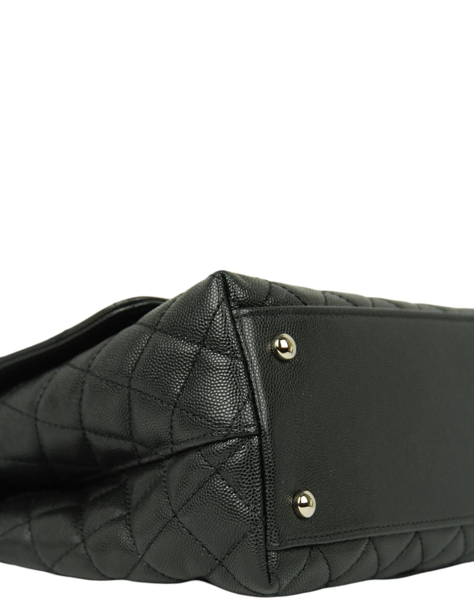 Chanel Black Caviar Small Coco Handle Bag