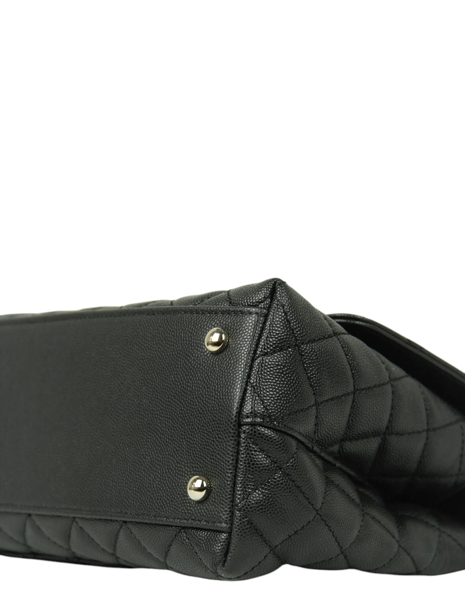 Chanel Black Caviar Small Coco Handle Bag