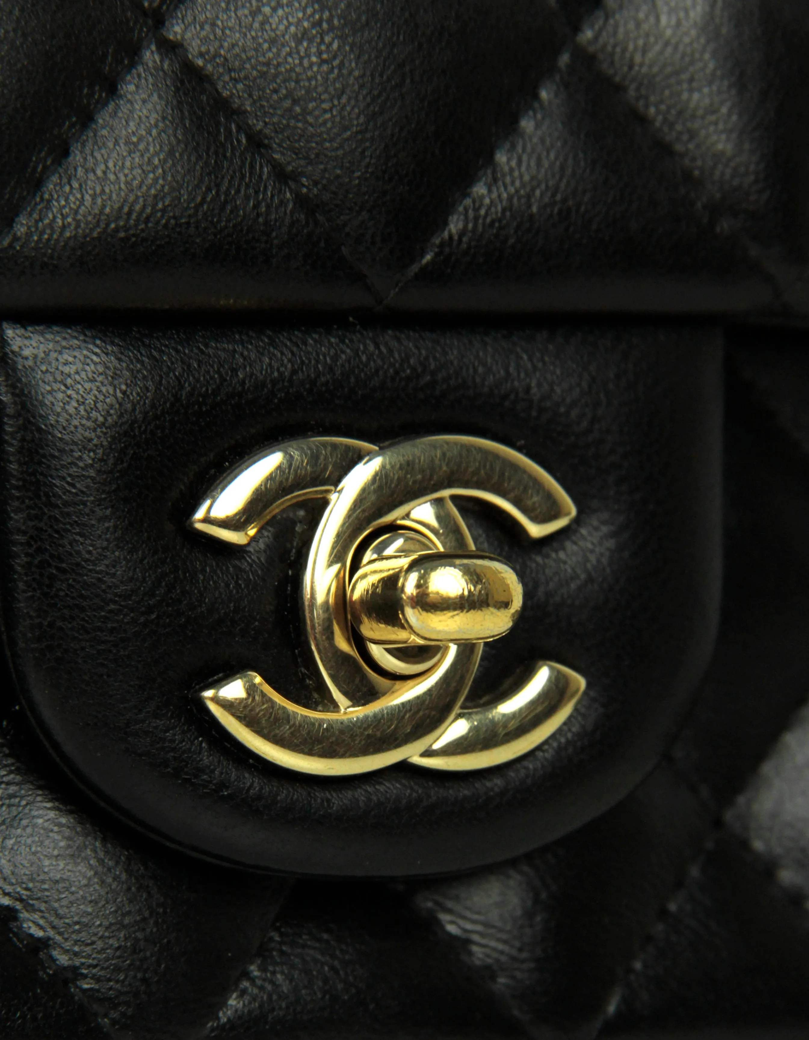 Chanel Black Lambskin Quilted Valentine Charms Mini Rectangular Flap Bag