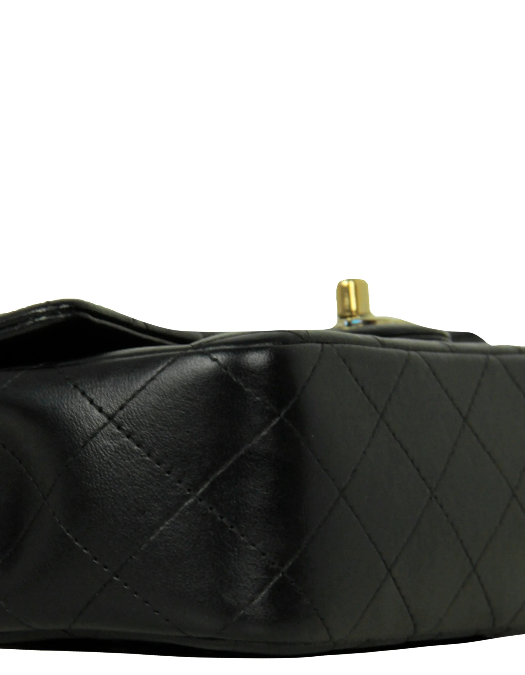 Chanel Black Lambskin Quilted Valentine Charms Mini Rectangular Flap Bag