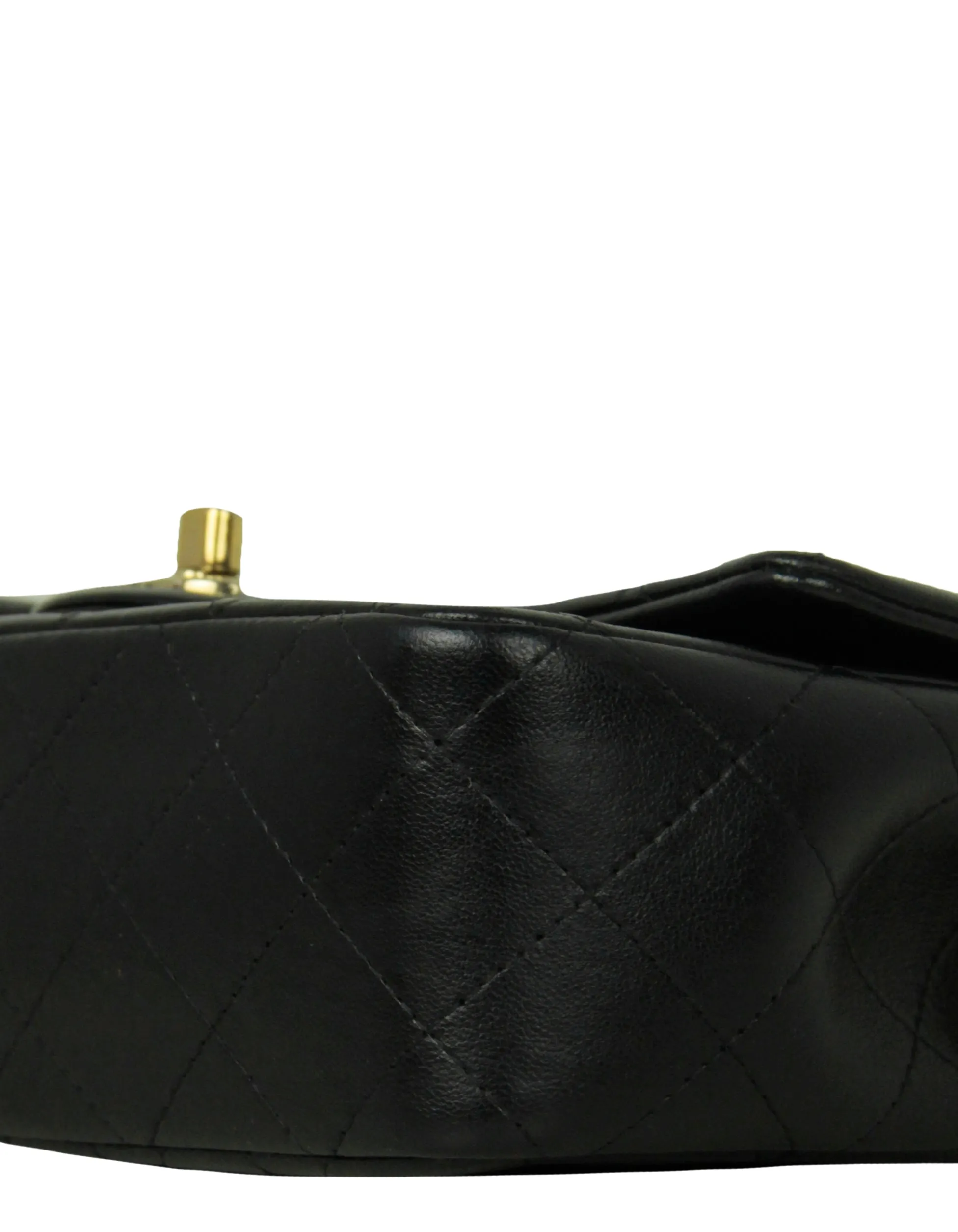 Chanel Black Lambskin Quilted Valentine Charms Mini Rectangular Flap Bag