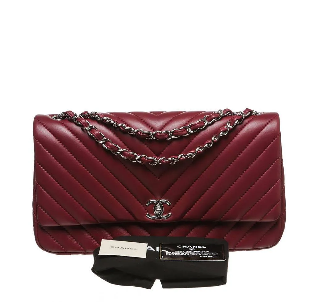 Chanel Burgundy Jumbo Classic Flap Bag