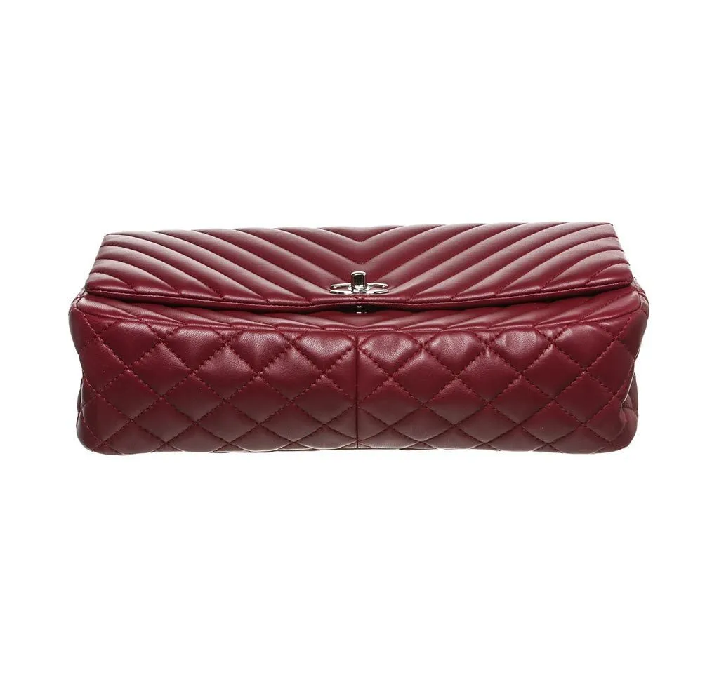 Chanel Burgundy Jumbo Classic Flap Bag