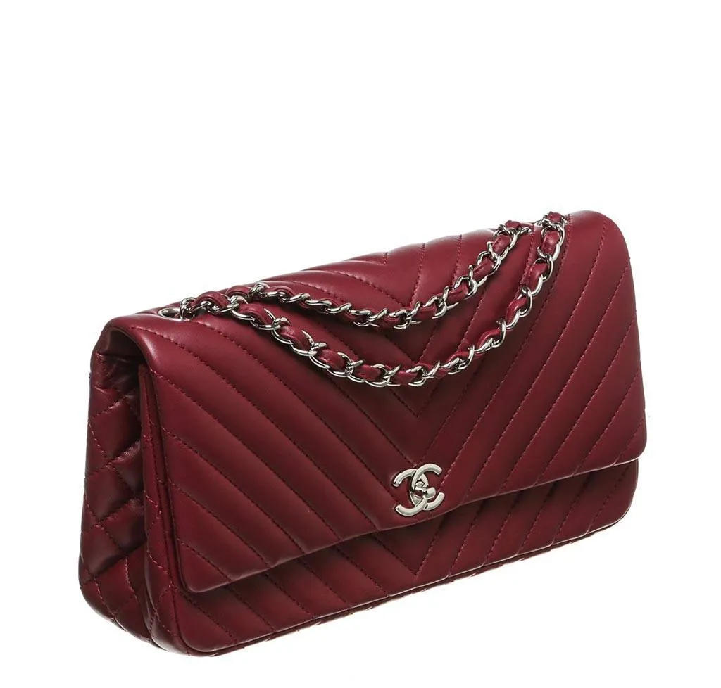 Chanel Burgundy Jumbo Classic Flap Bag