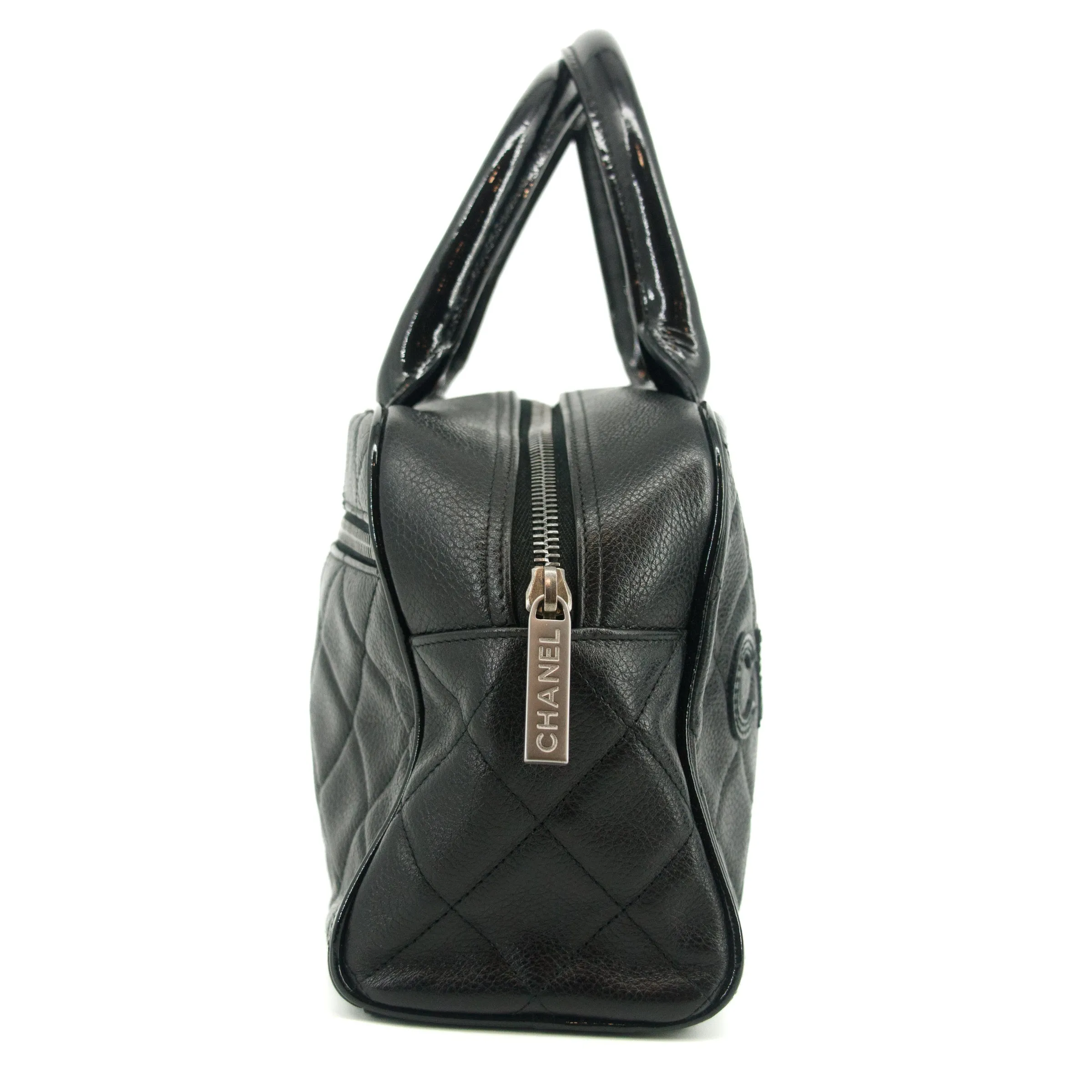 Chanel Caviar Skin Logo Matlasse Mini Bowling Bag 6 Series #2687