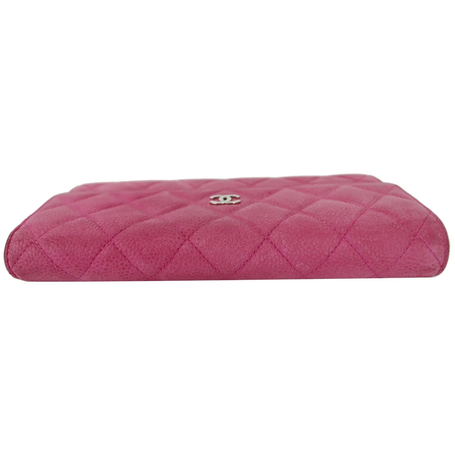 CHANEL CC Caviar Leather Long Wallet Pink - 25% OFF