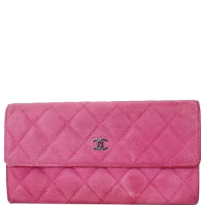 CHANEL CC Caviar Leather Long Wallet Pink - 25% OFF