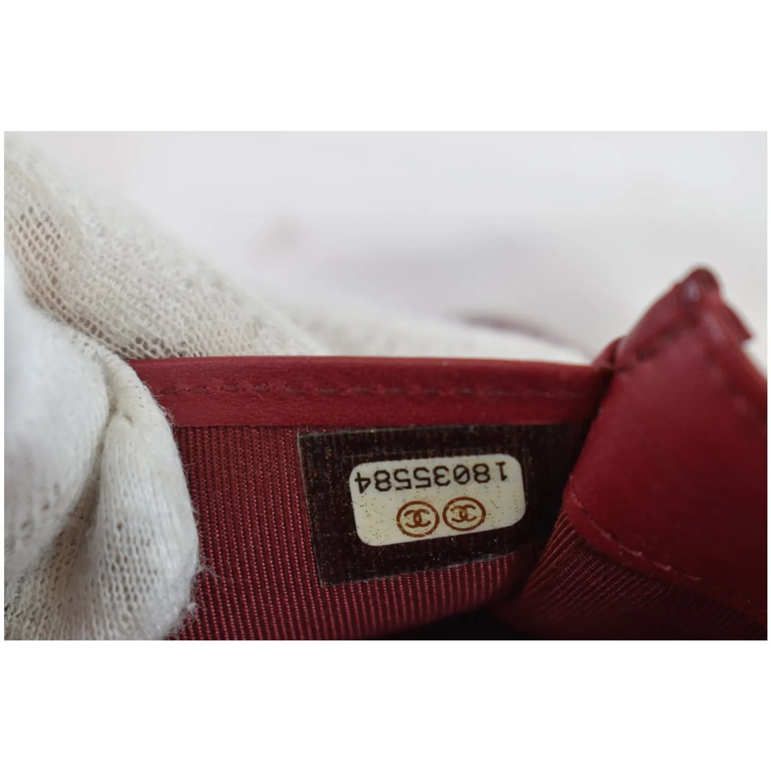 CHANEL CC Wild Stitch Lambskin Leather Wallet Red - Last call