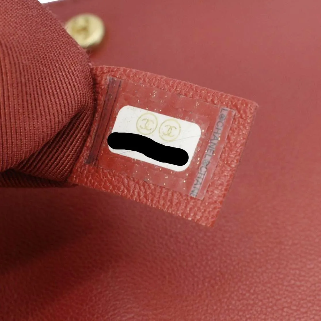 CHANEL Infinity Quilted Leather Top Handle Chain Crossbody Bag Red