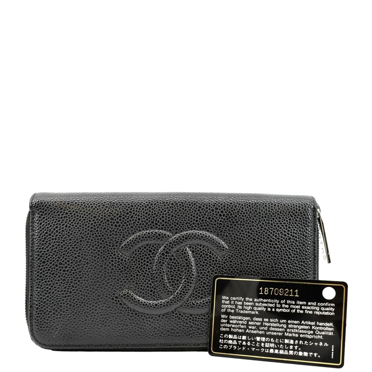 CHANEL Timeless CC Zipped Organizer Wallet Black