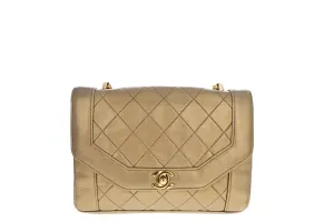 Chanel Vintage Diana Gold Bag With Bijoux Chain 24K Gold Hardware