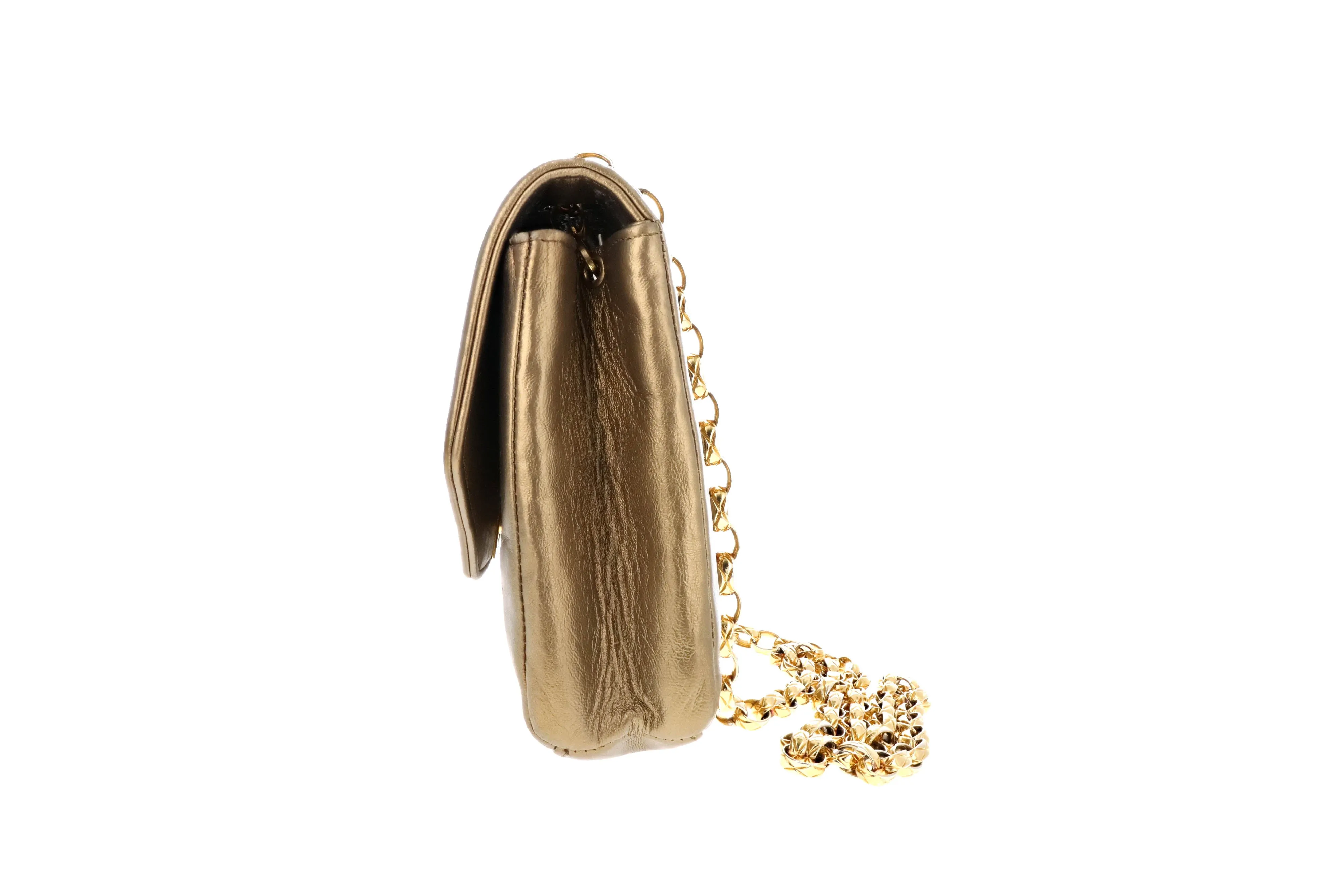 Chanel Vintage Diana Gold Bag With Bijoux Chain 24K Gold Hardware