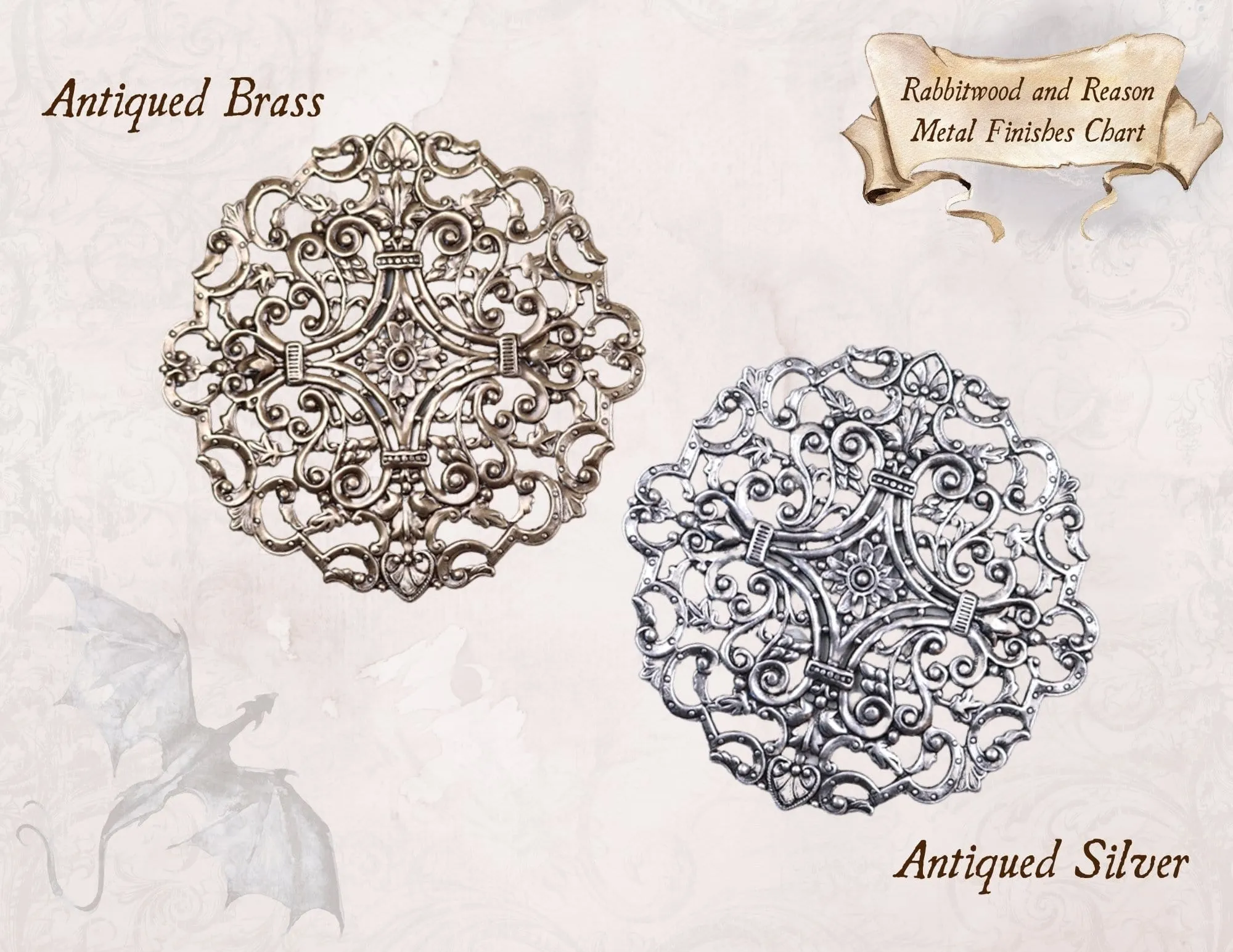 Chateau Earrings - Antiqued Silver